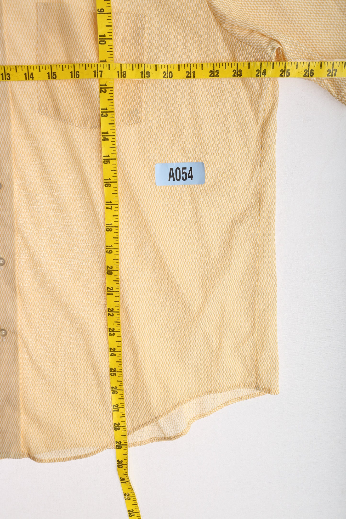 70s Men Yellow Short Sleeve Casual Shirt