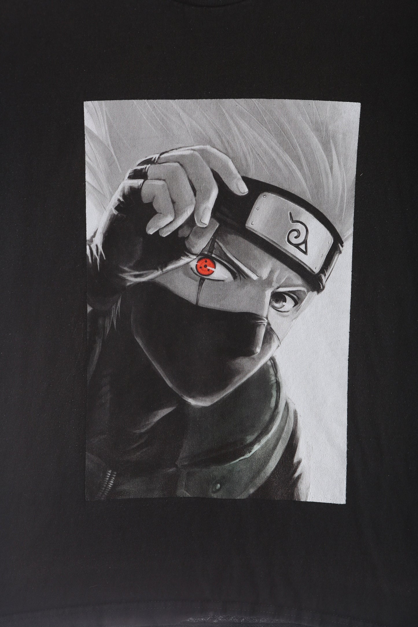 Vintage Ninja Anime Black Graphic T-shirt