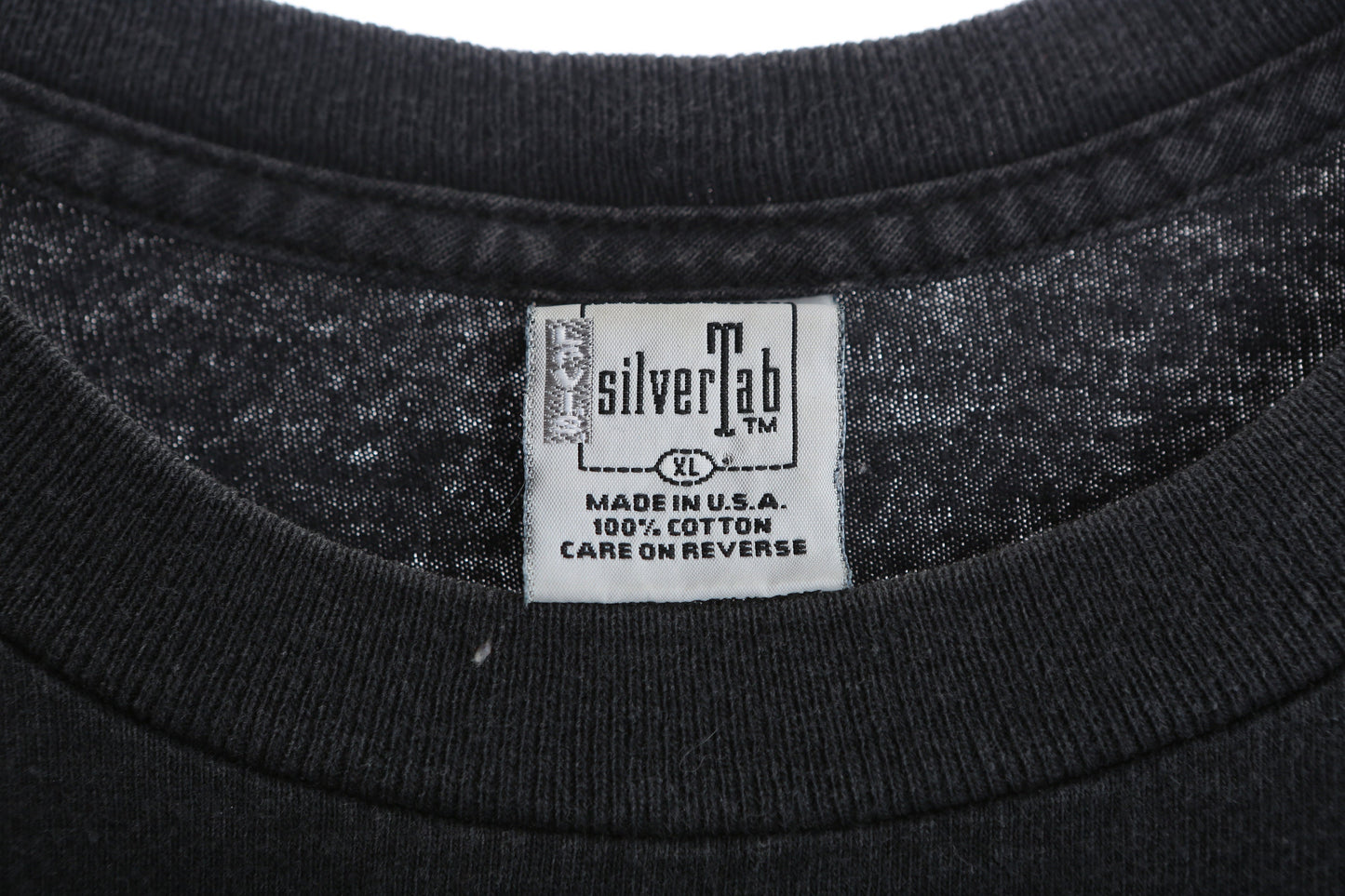 Vintage Silver Tab Levi's Black Graphic T-shirt / Made in USA