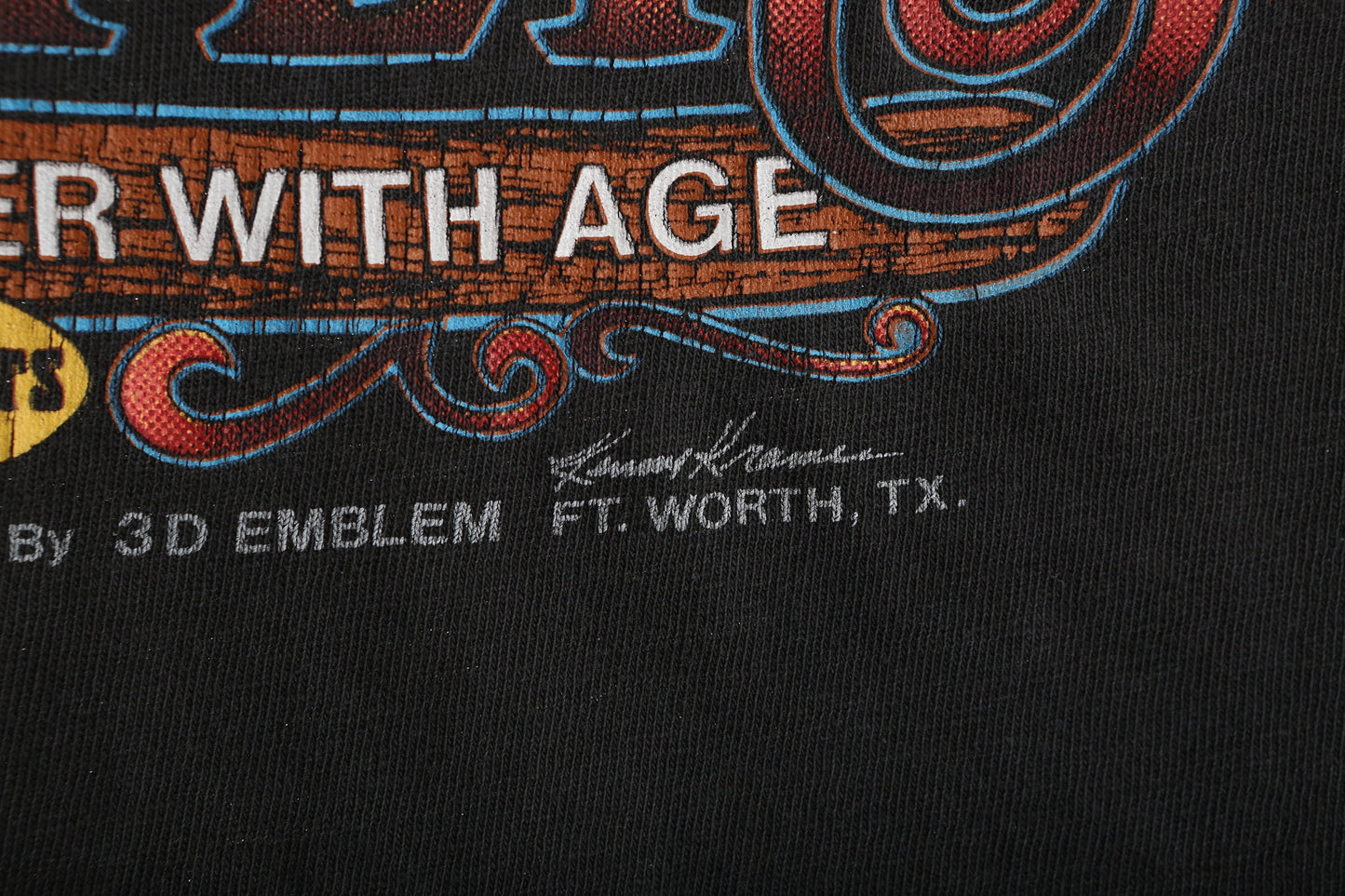 Vintage Biker Black Cropped T-shirt / Good Whiskey Scooters / Easyriders / Distressed