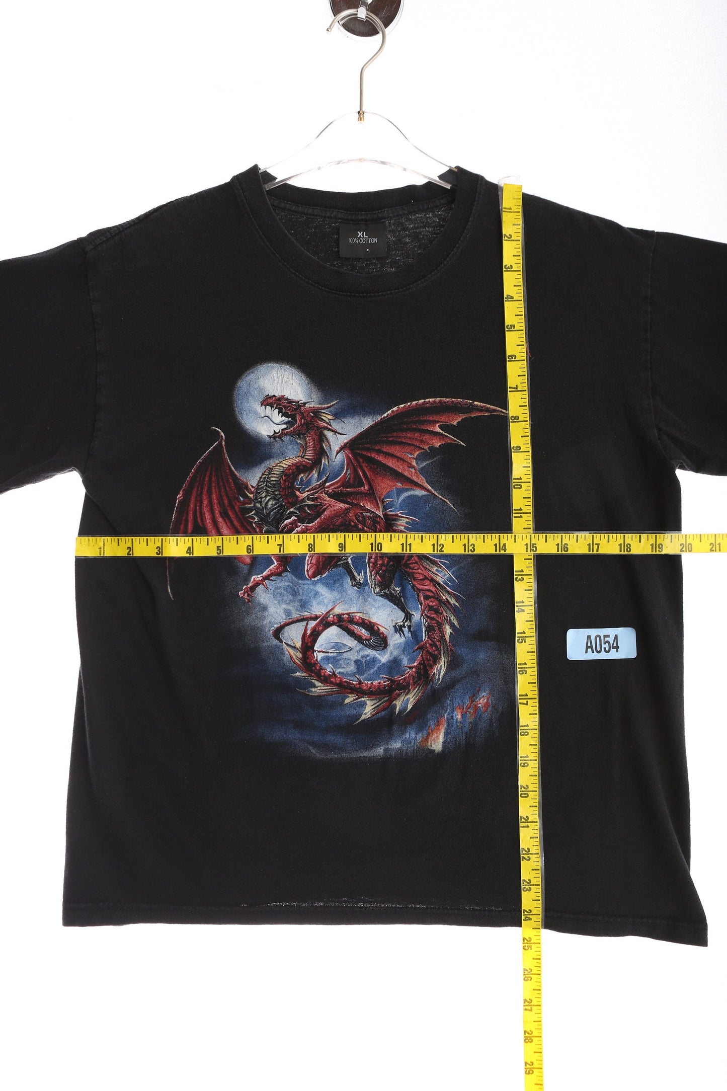 Dragon Print Vintage Graphic T-shirt