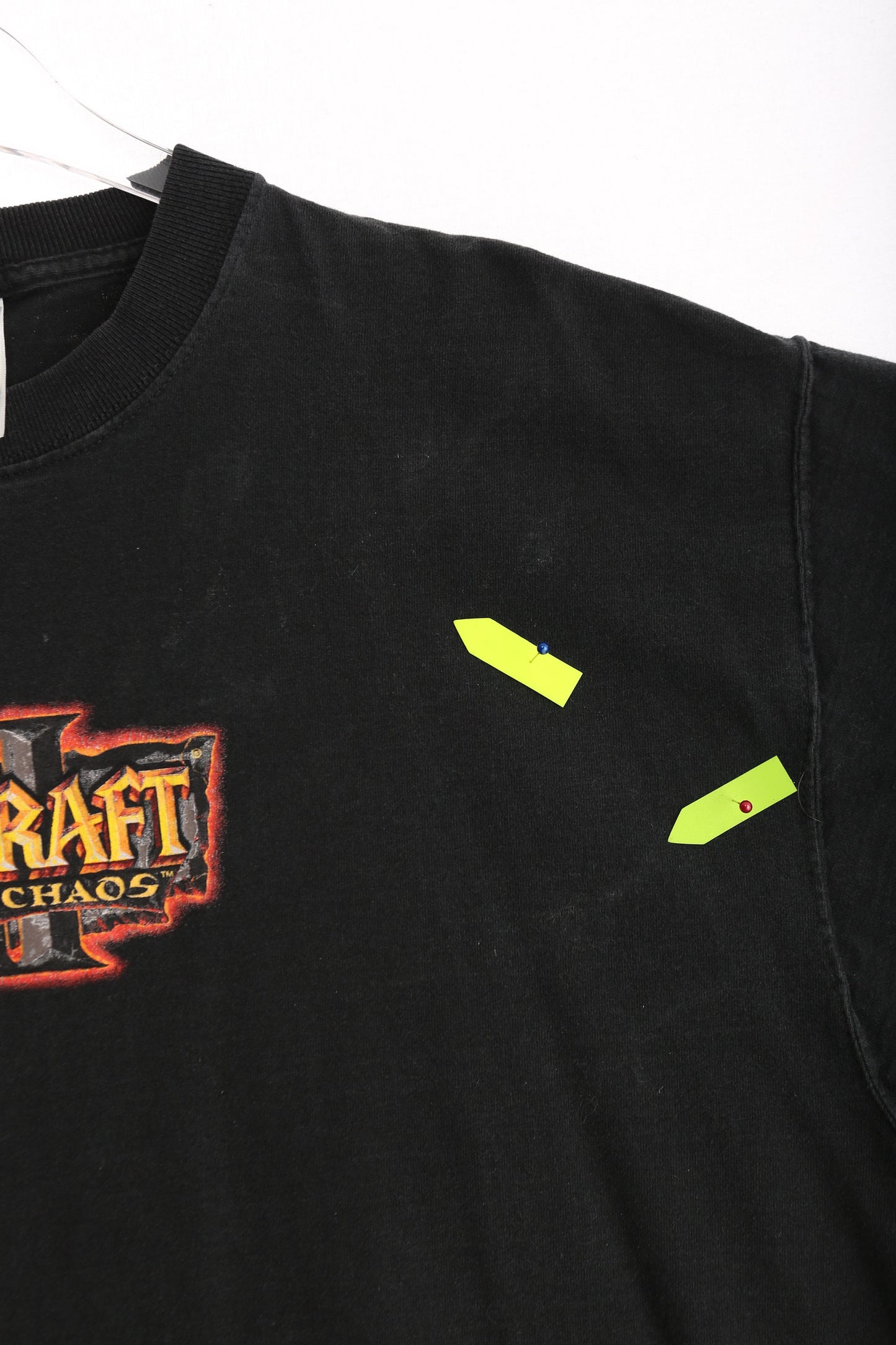 Vintage Warcraft 3 Reing of Chaos Black Graphic T-shirt