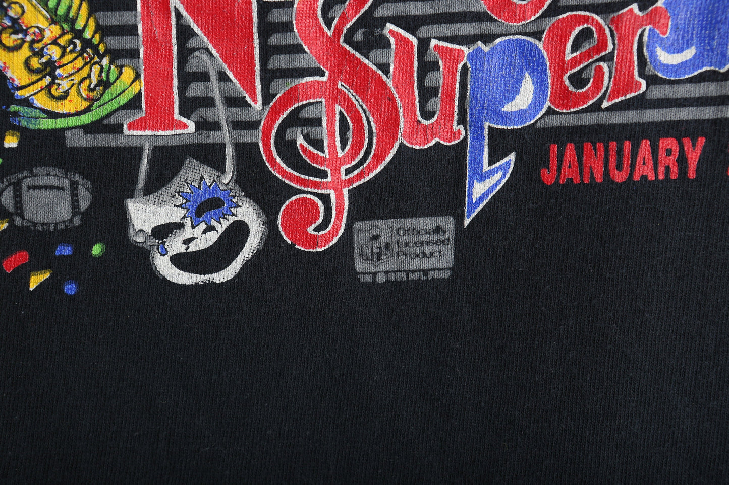 Vintage Super Bowl Graphic T-shirt / New Orleans Super Dome / 49ers VS Broncos