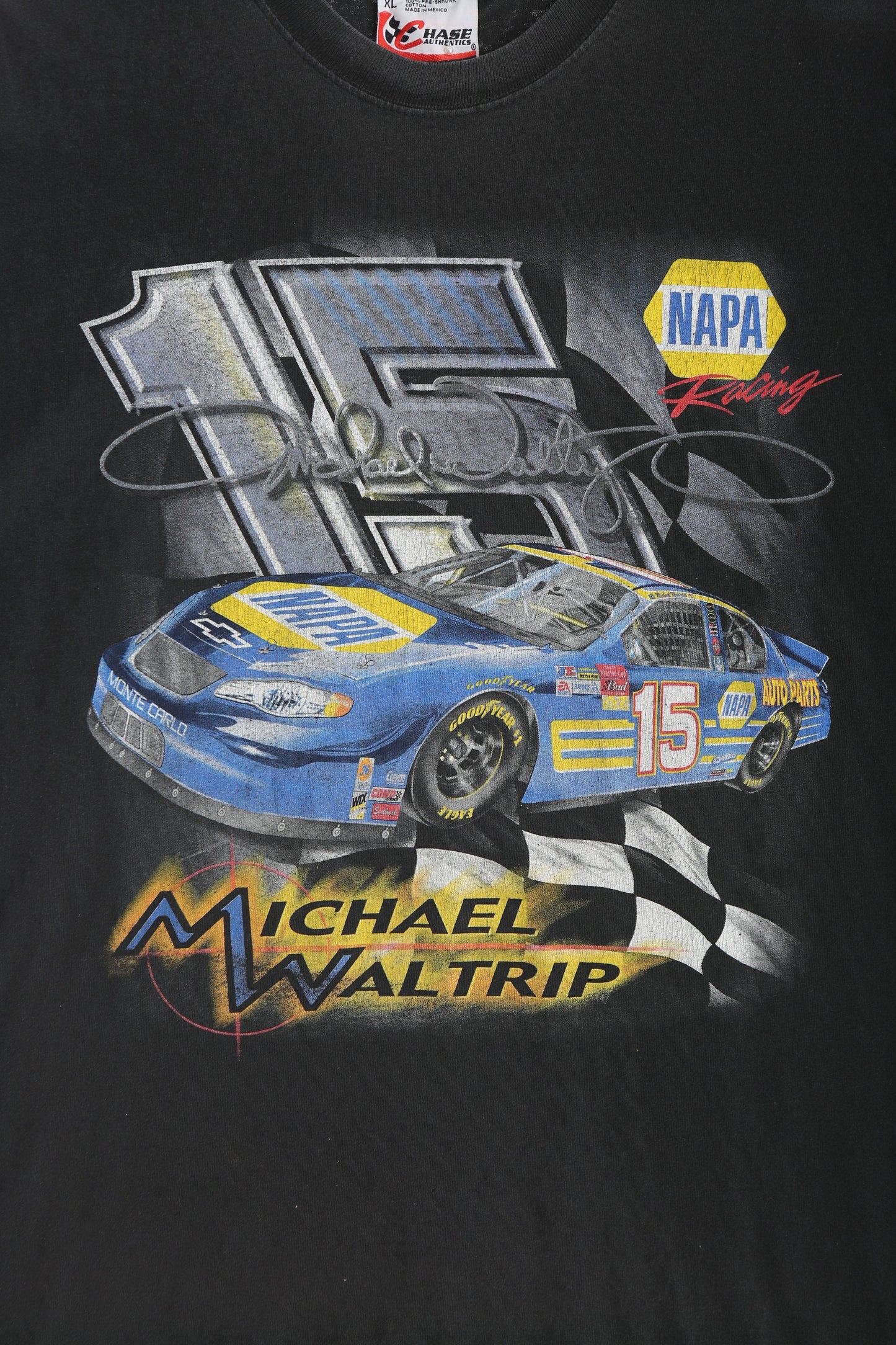 Vintage NASCAR Miachel Waltrip Black Graphic T-shirt
