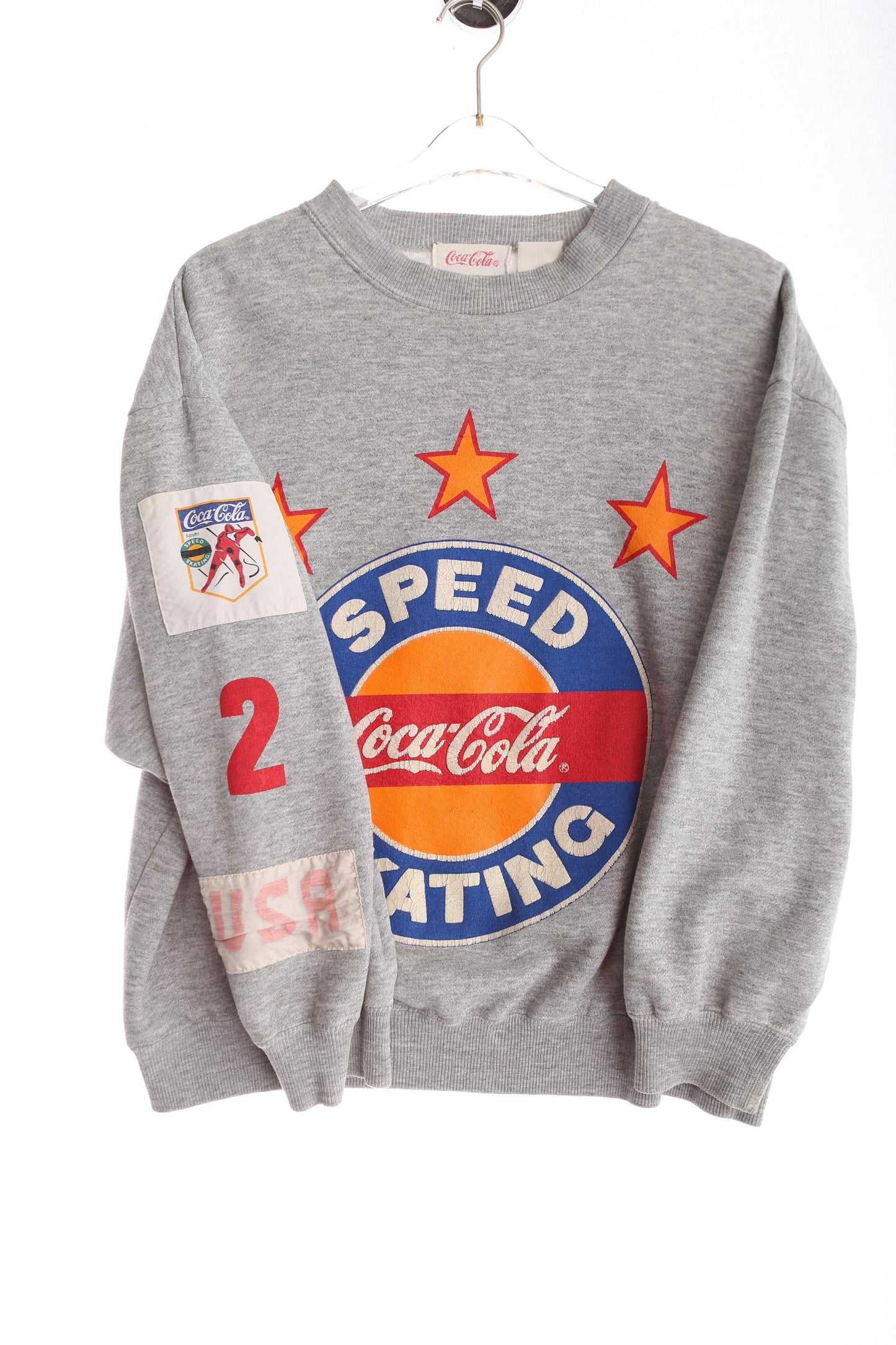 Vintage USA Team Official Racing Coca Cola Gray Graphic Sweatshirt