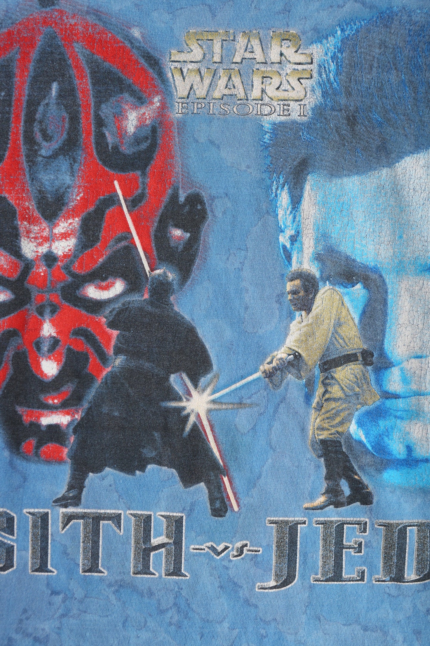 Vintage Star Wars Episode 1 Blue Graphic T-shirt