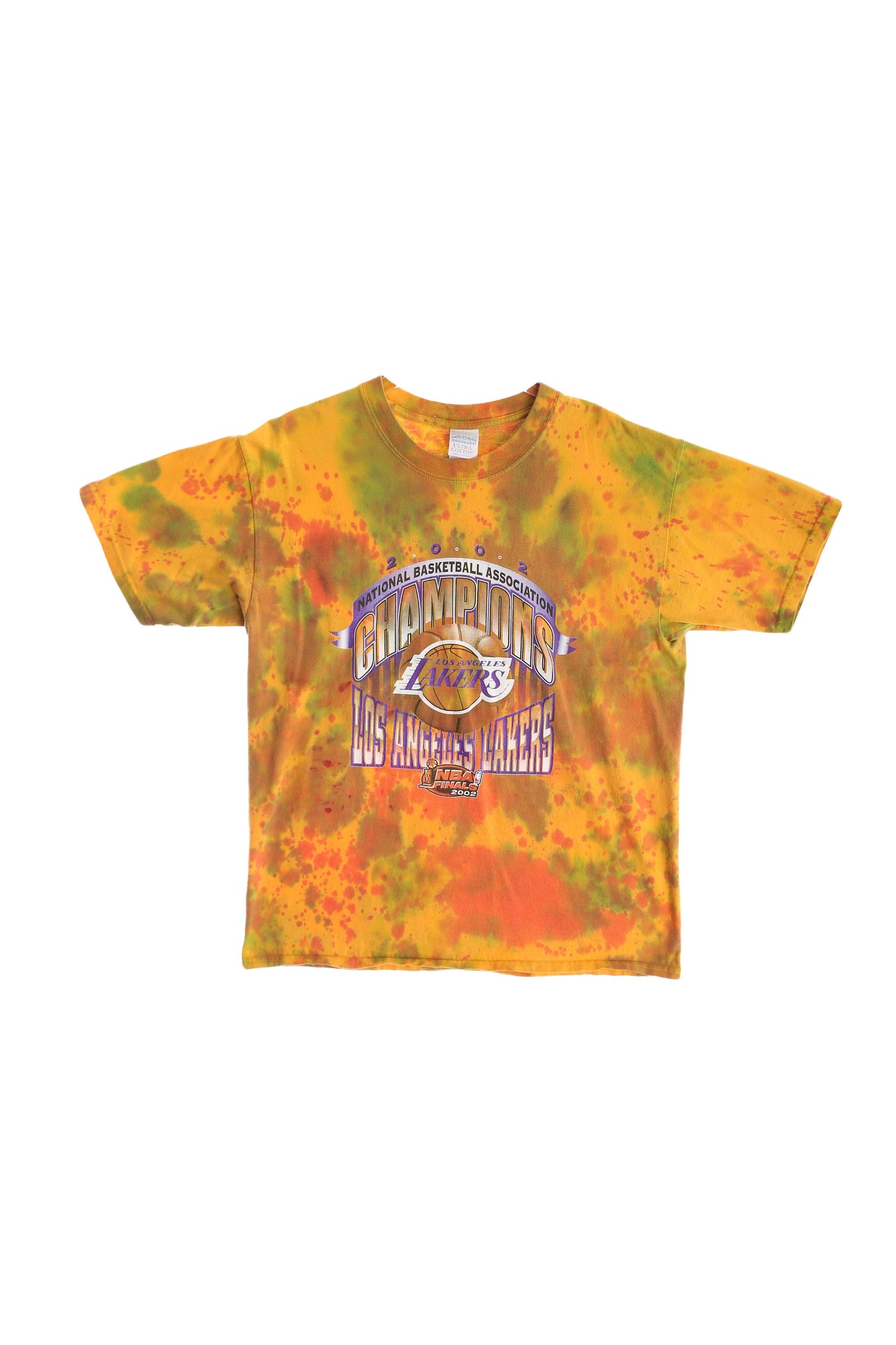 Vintage Los Angeles Lakers Yellow Tie Dye T-shirt