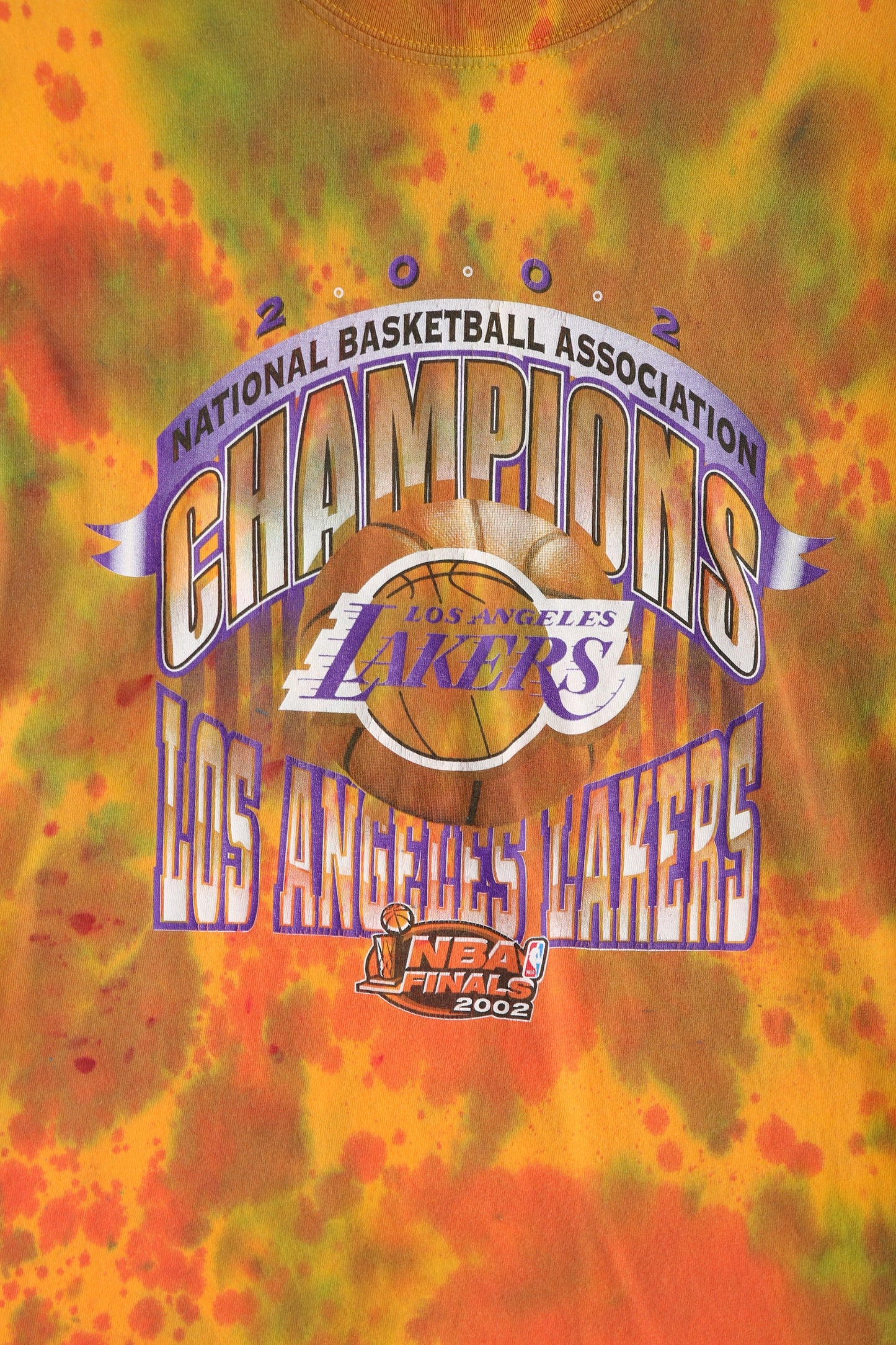 Vintage Los Angeles Lakers Yellow Tie Dye T-shirt