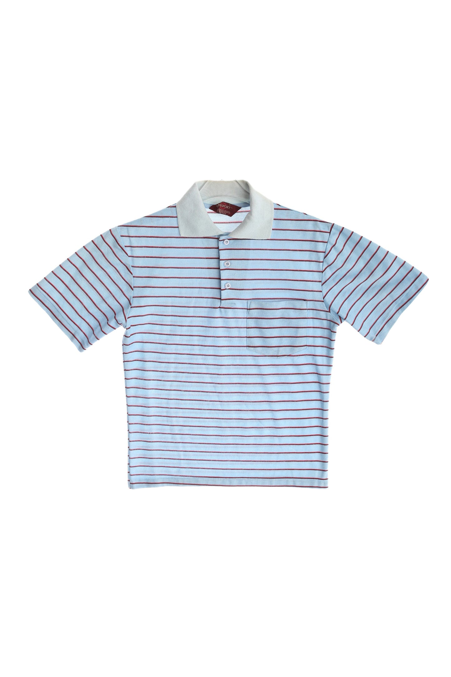 Vintage Blue Polo Striped T-shirt by Kingsport