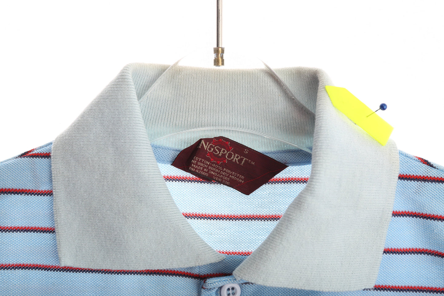 Vintage Blue Polo Striped T-shirt by Kingsport