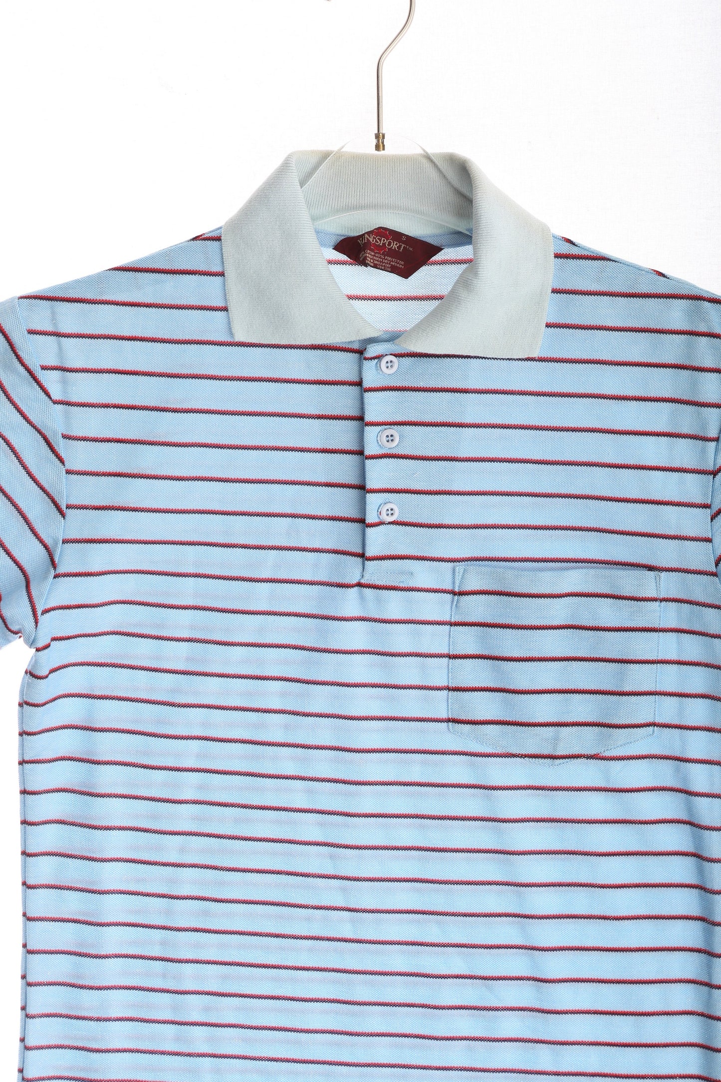 Vintage Blue Polo Striped T-shirt by Kingsport