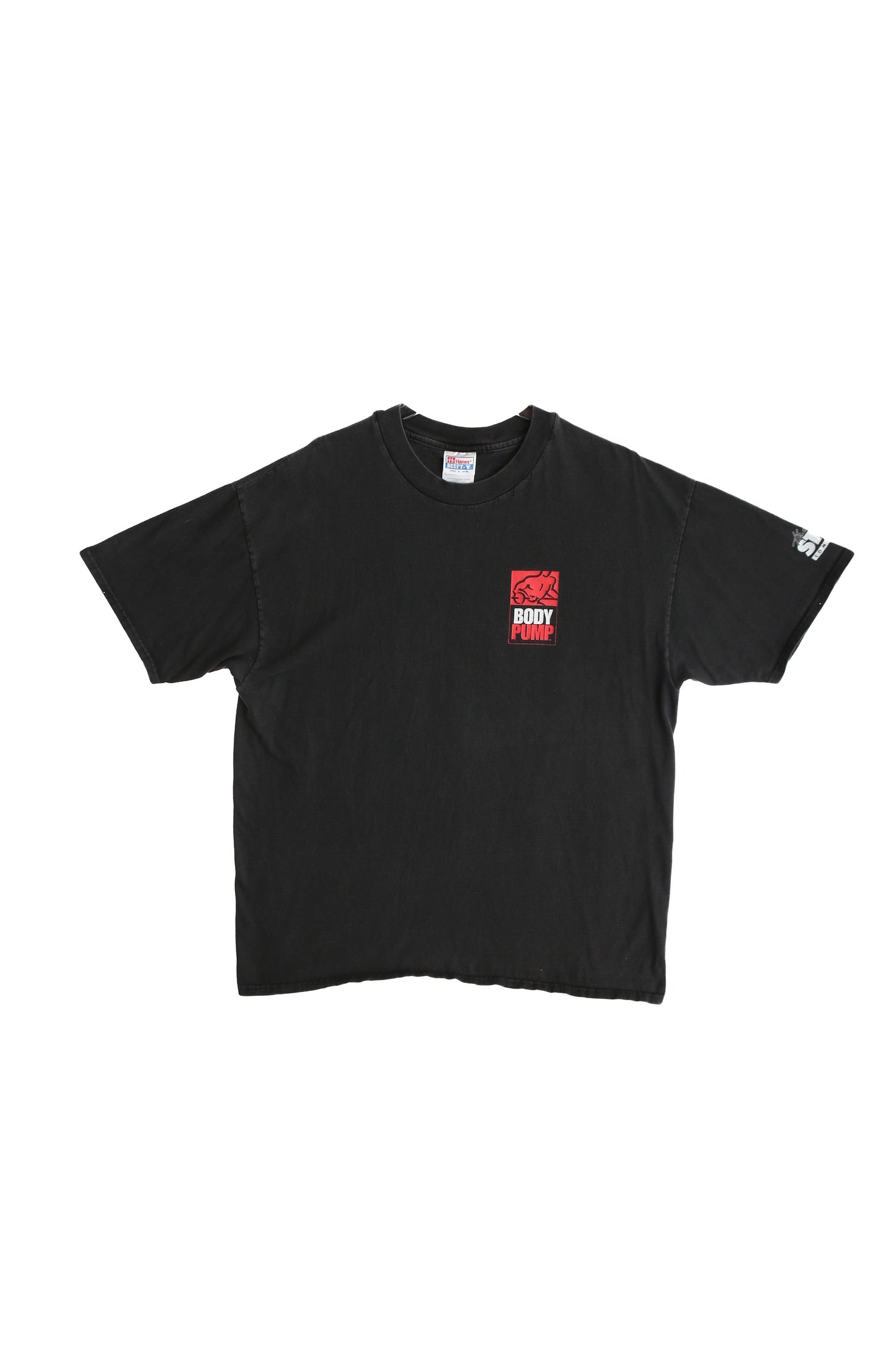 Vintage Body Pump Become Some Body Black Graphic T-shirt