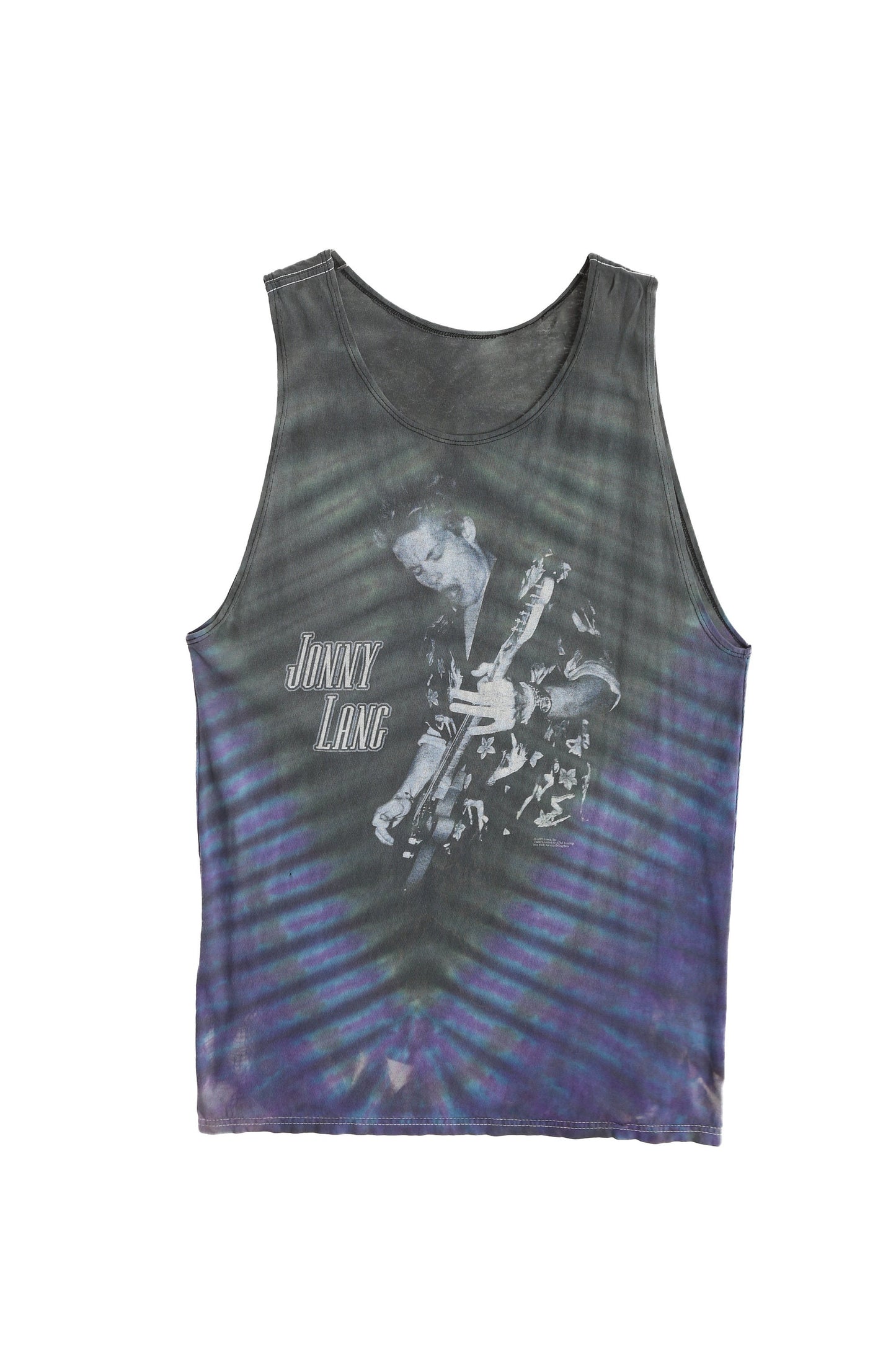 Vintage Jonny Lang Black Tie Dye Graphic Tank Top