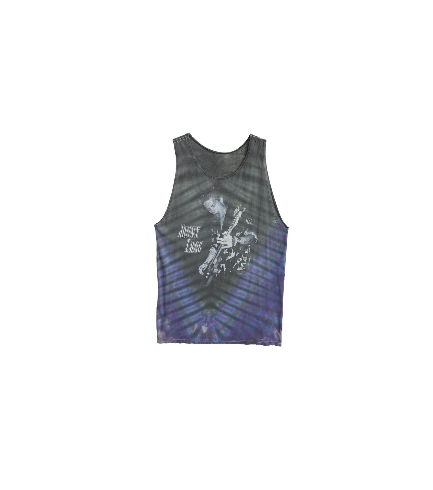 Vintage Jonny Lang Black Tie Dye Graphic Tank Top