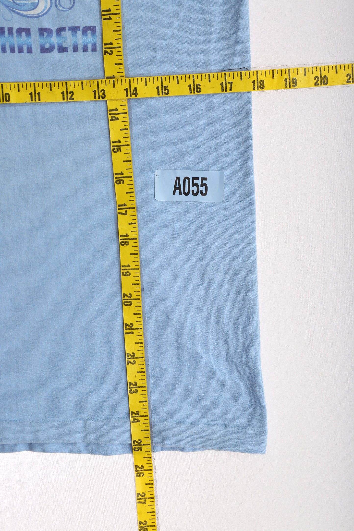 Vintage Hanes Blue Graphic T-shirt / Alpha Beta Beach Print