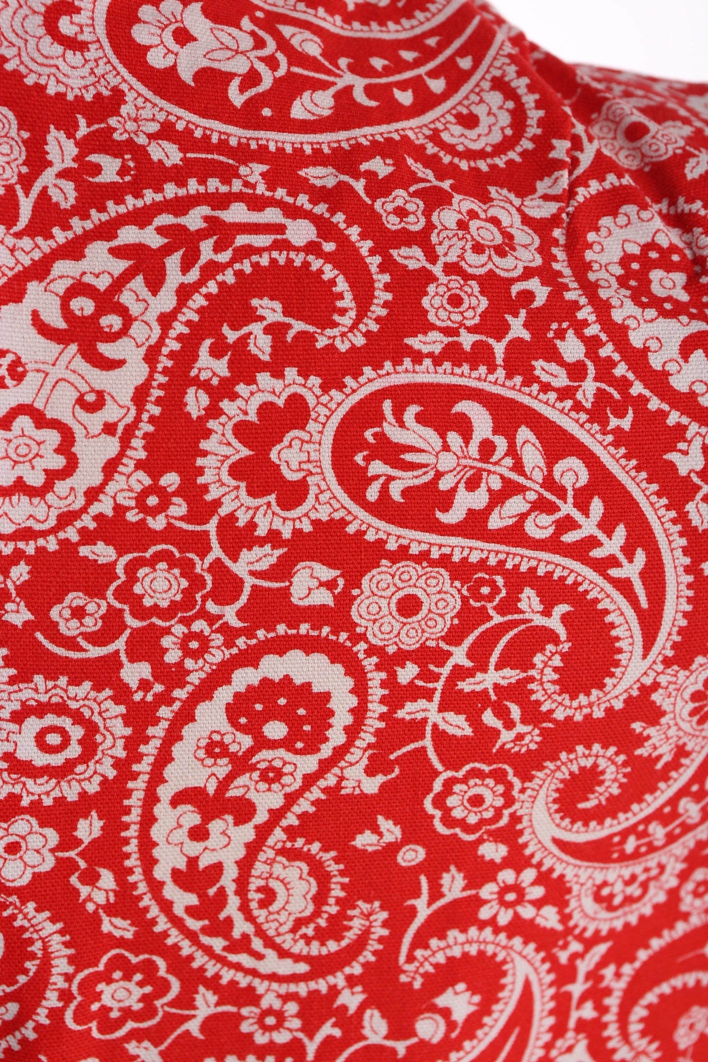 1970s Red Paisley Mod Dress / Sleeveless / Casual - Summer