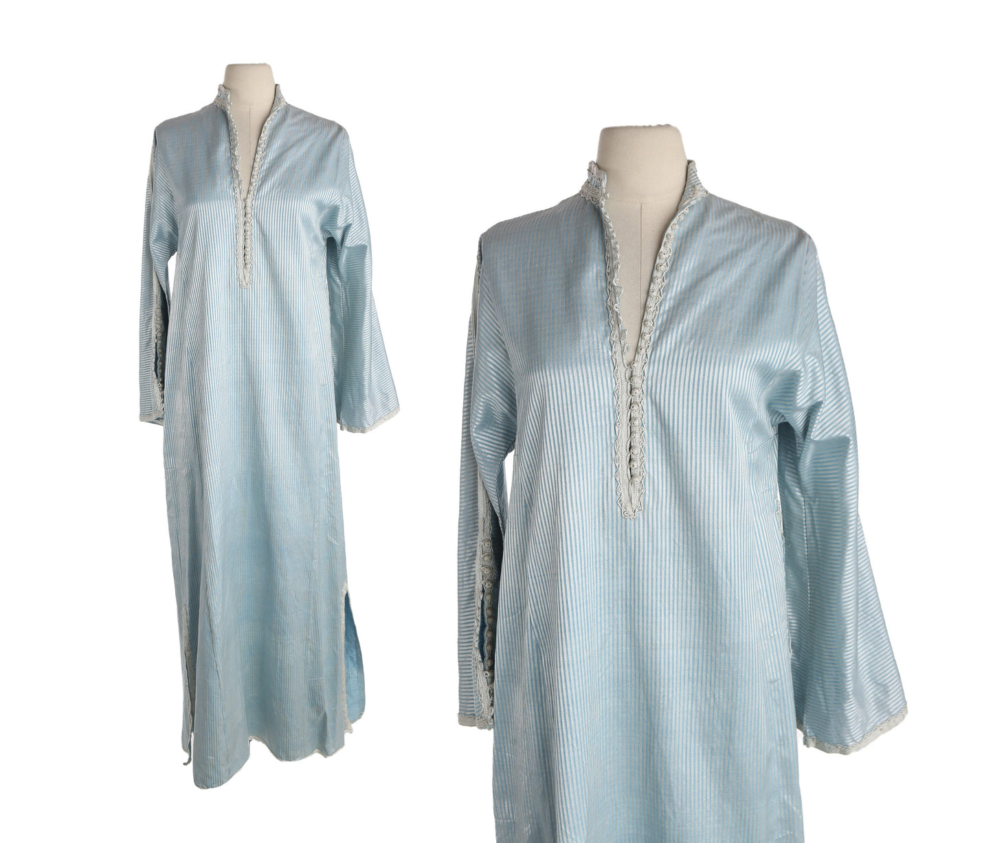 Vintage Blue Striped Tunic Dress