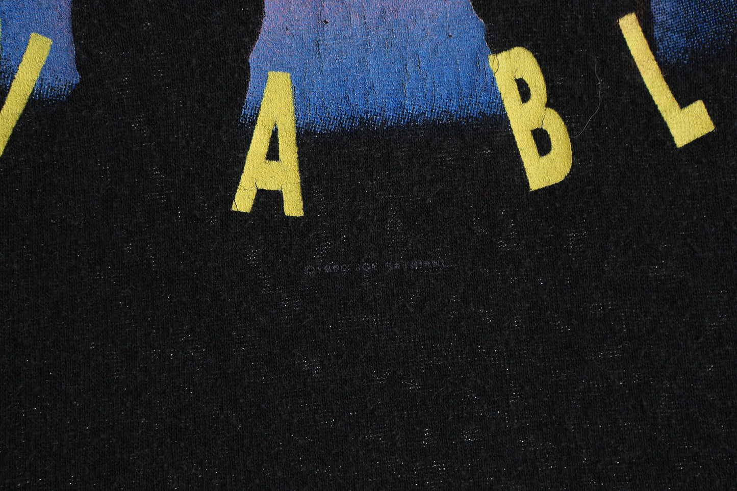 Vintage 1990 World Tour Joe Satriani flying in a Blue Dream Rock Graphic T-shirt