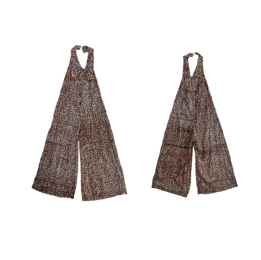 Vintage Halter 70s Cotton Jumpsuit