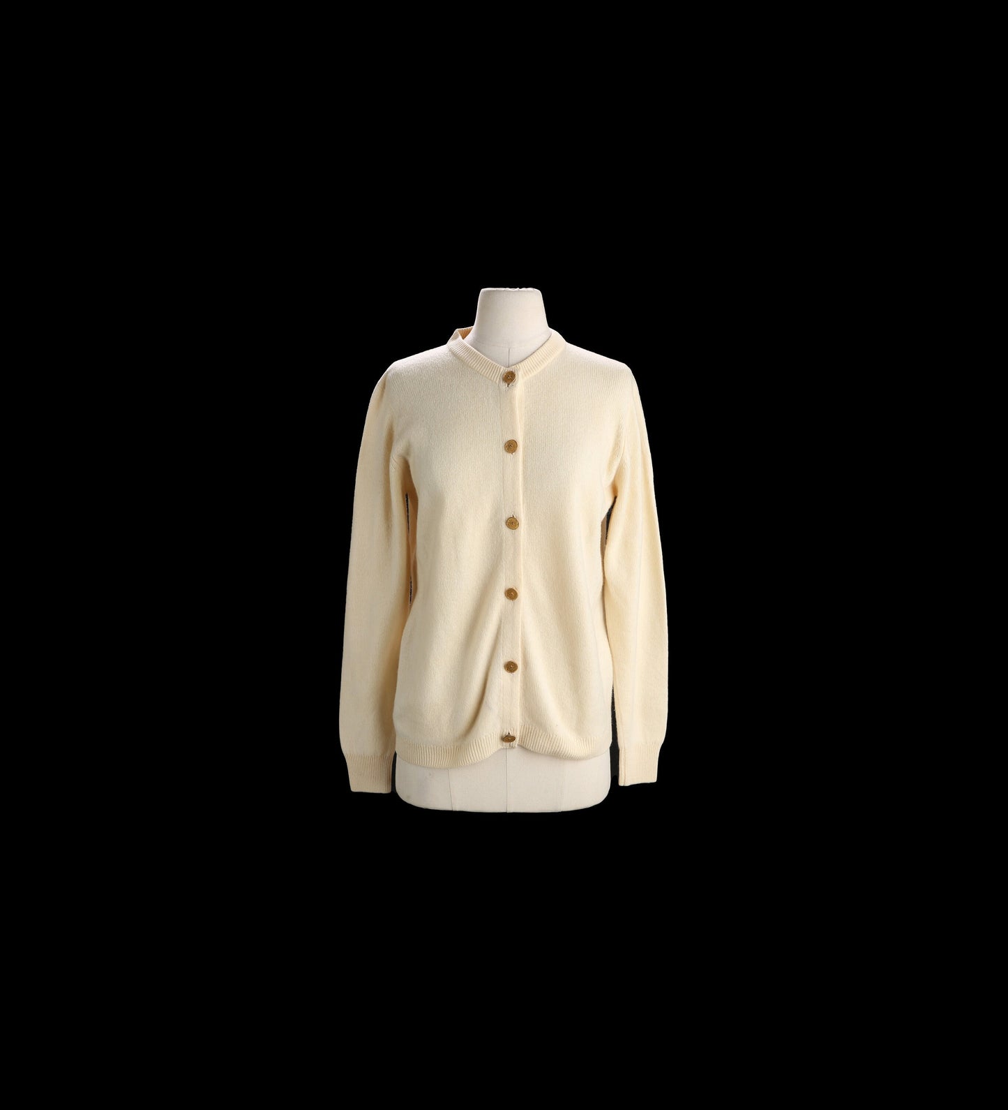 Vintage Women Beige Cardigan Sweater