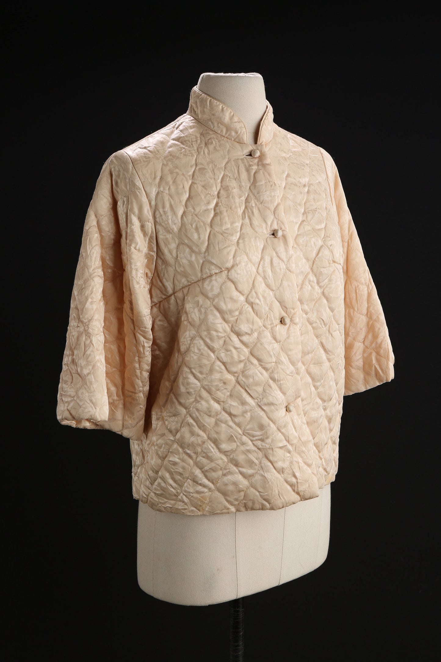 Vintage Women evening Beige Jacket / Estimated Era 1950s - 1960s by Ro-Vel Loungewear