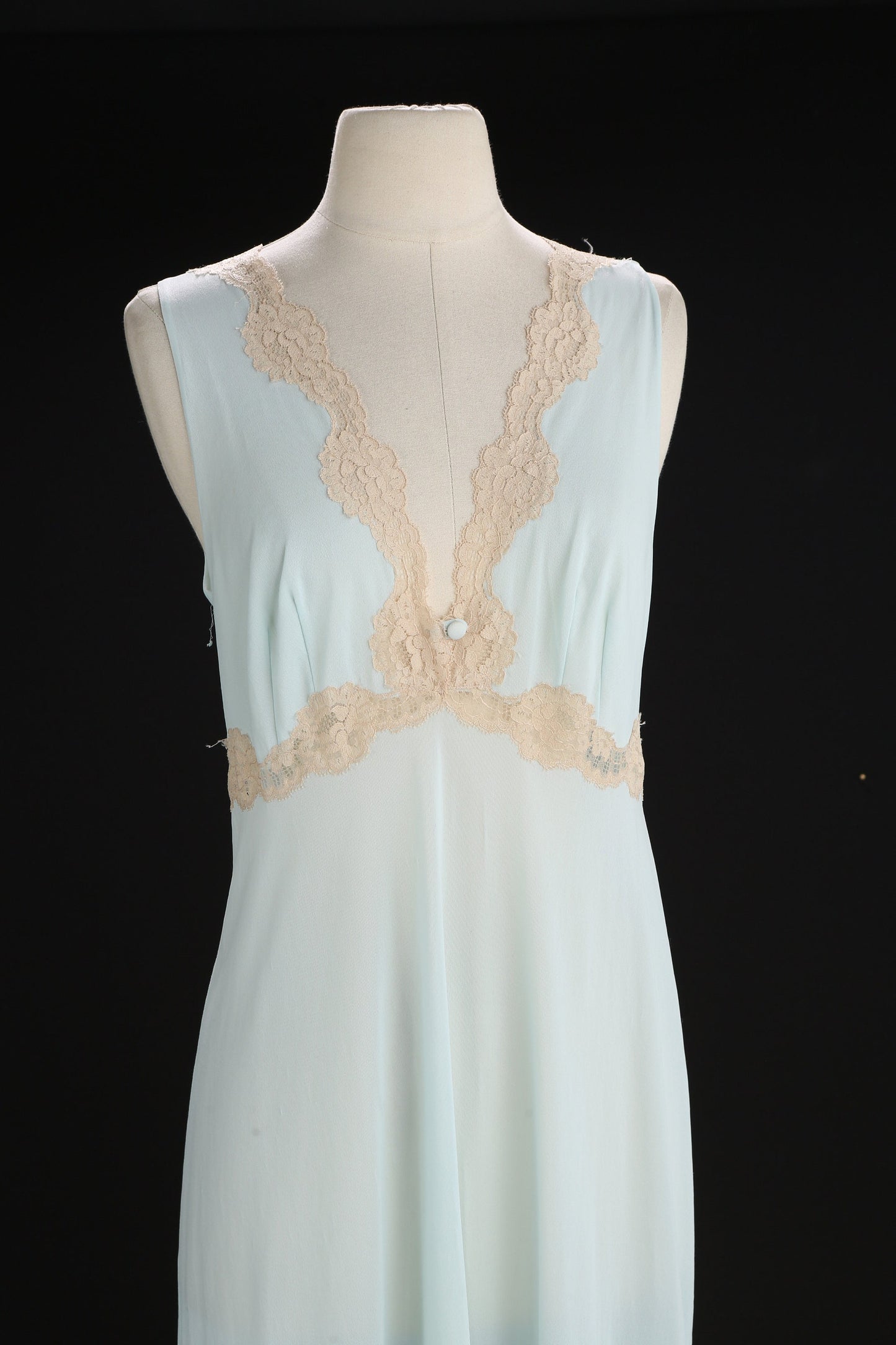 Vintage Nightgown Sleeping Blue Set / Dress and Robe