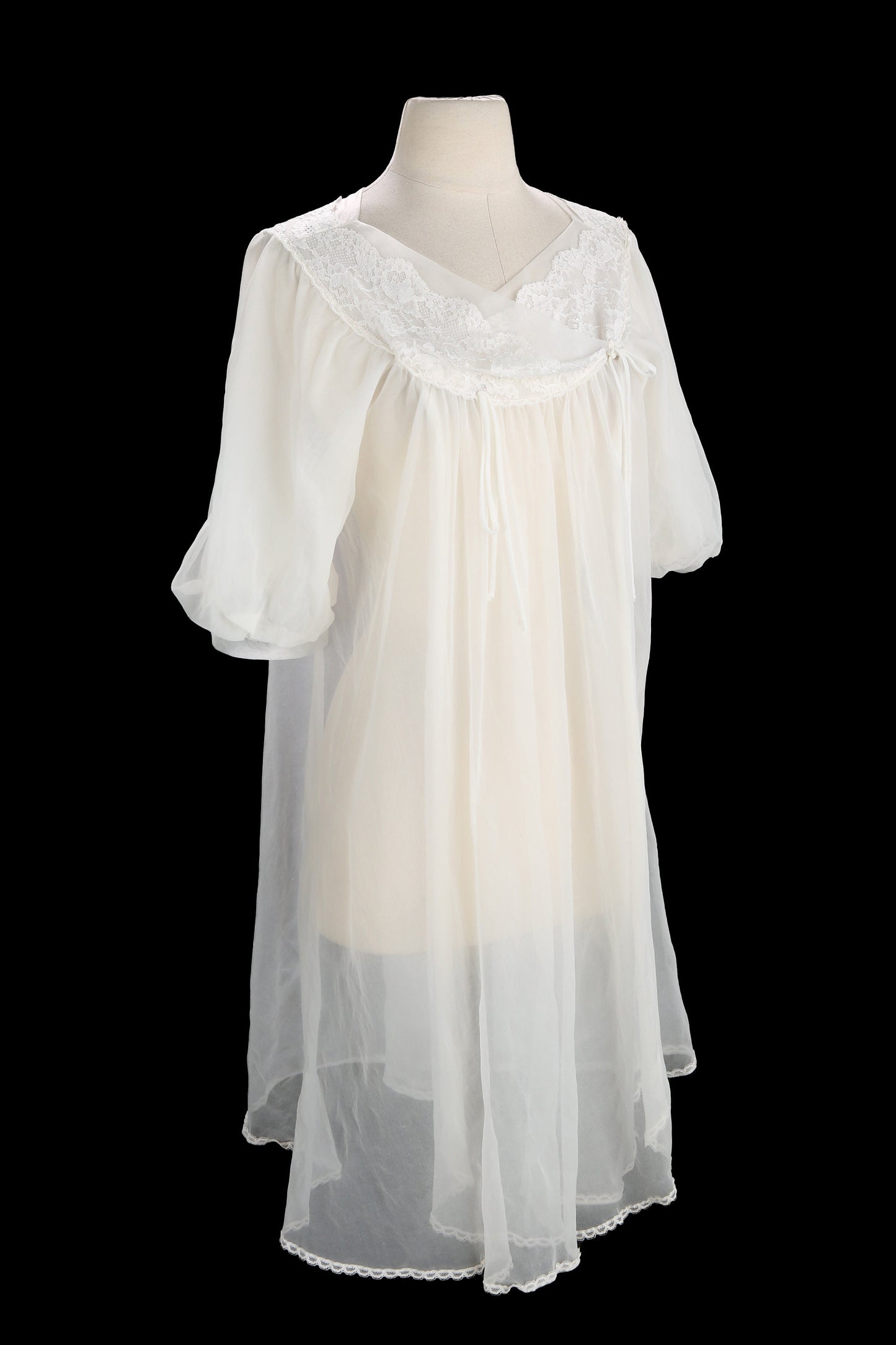 Vintage White Nightgown Blouson