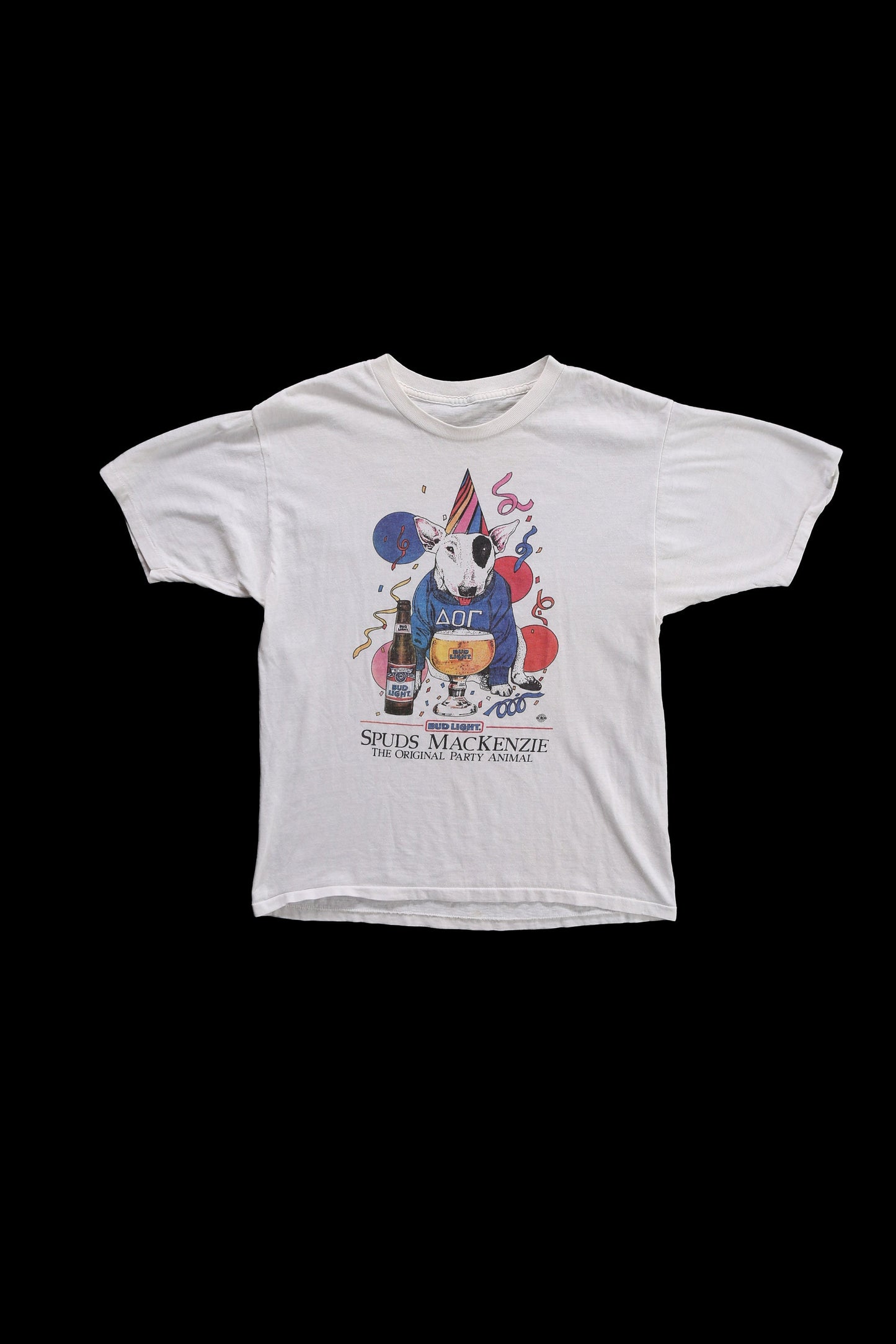 Vintage Spuds Macenzie Party White Graphic T-shirt