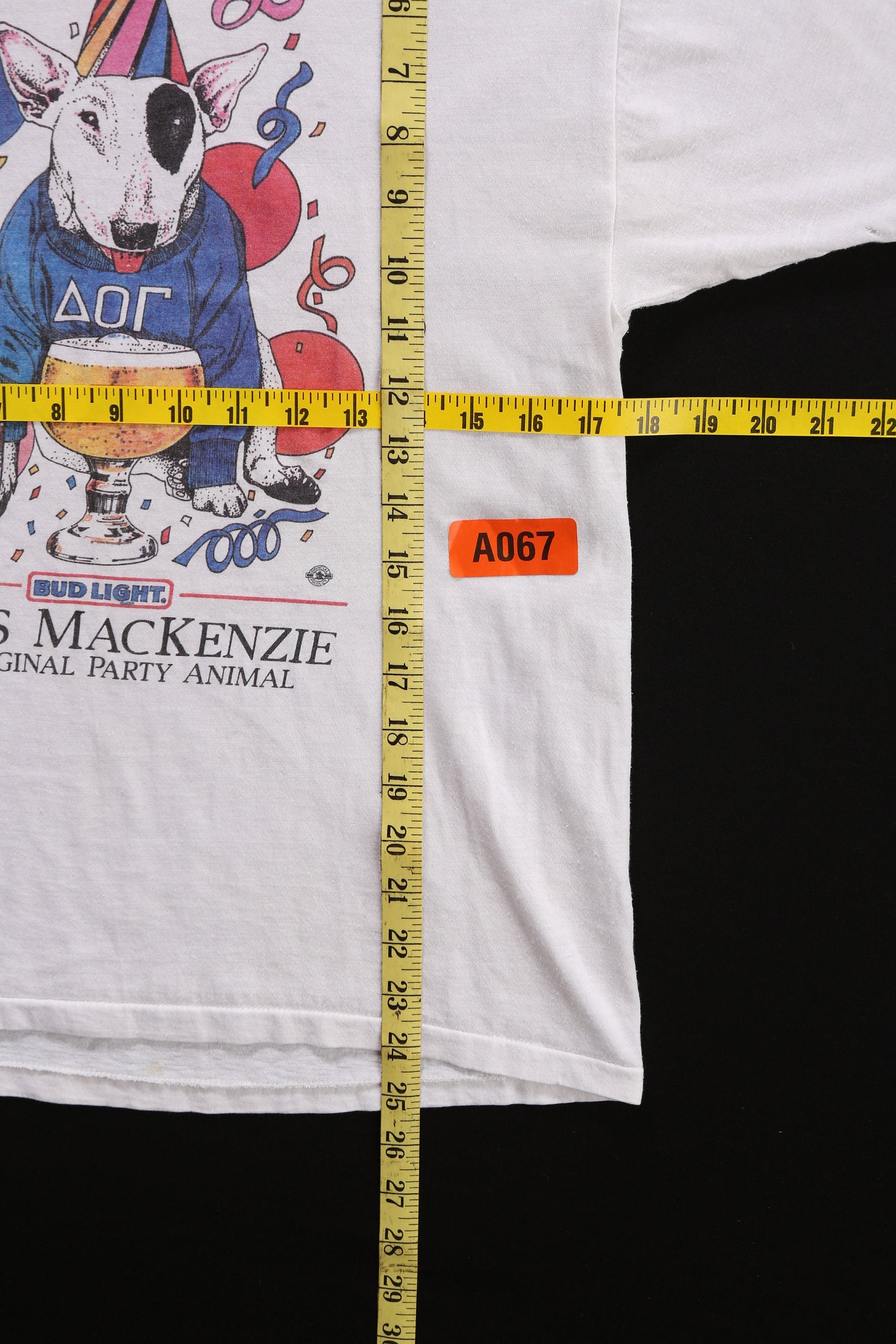 Vintage Spuds Macenzie Party White Graphic T-shirt