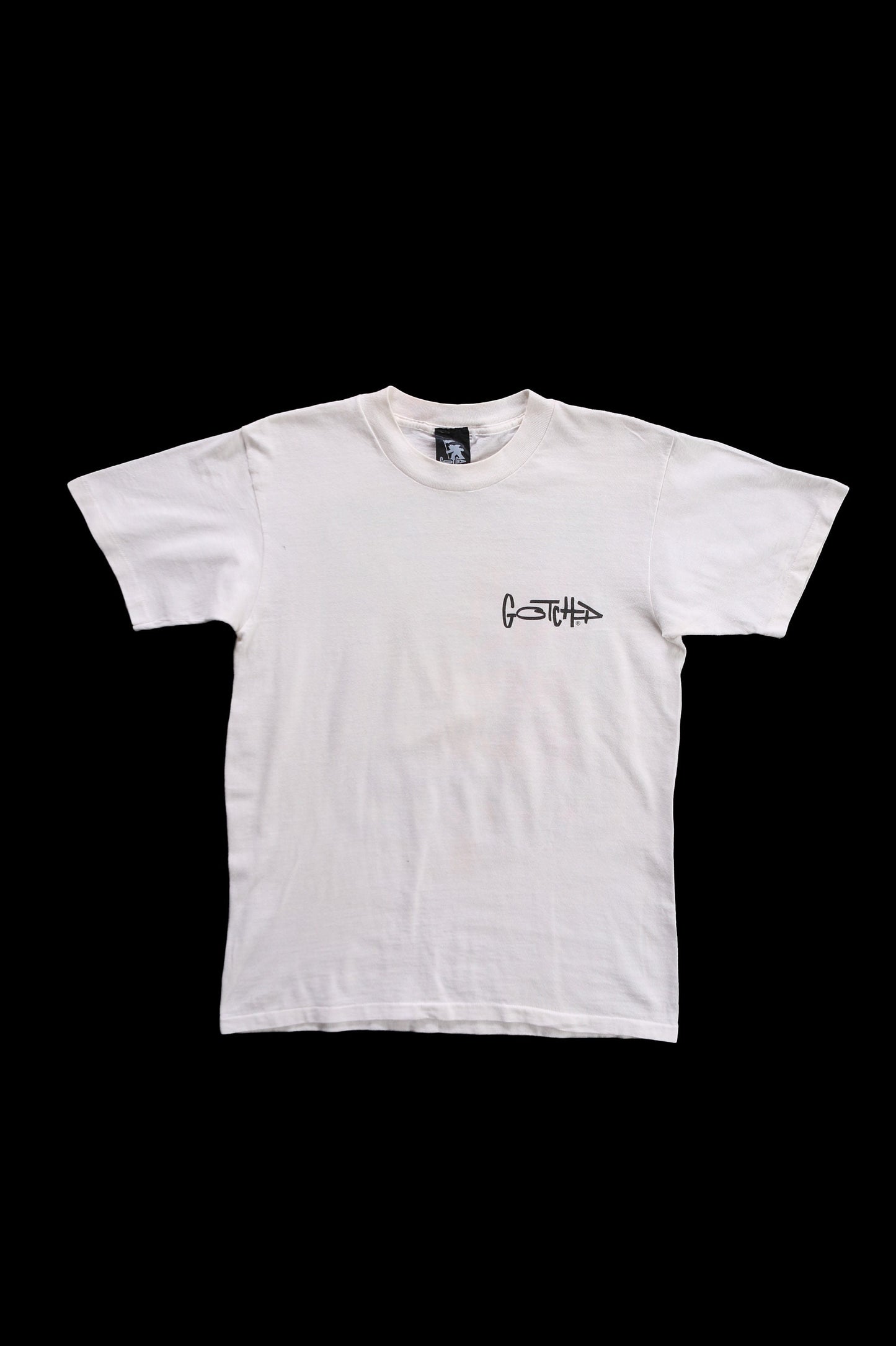 Vintage Gotcha Kill Boredom Ride Waves! White Graphic T-shirt
