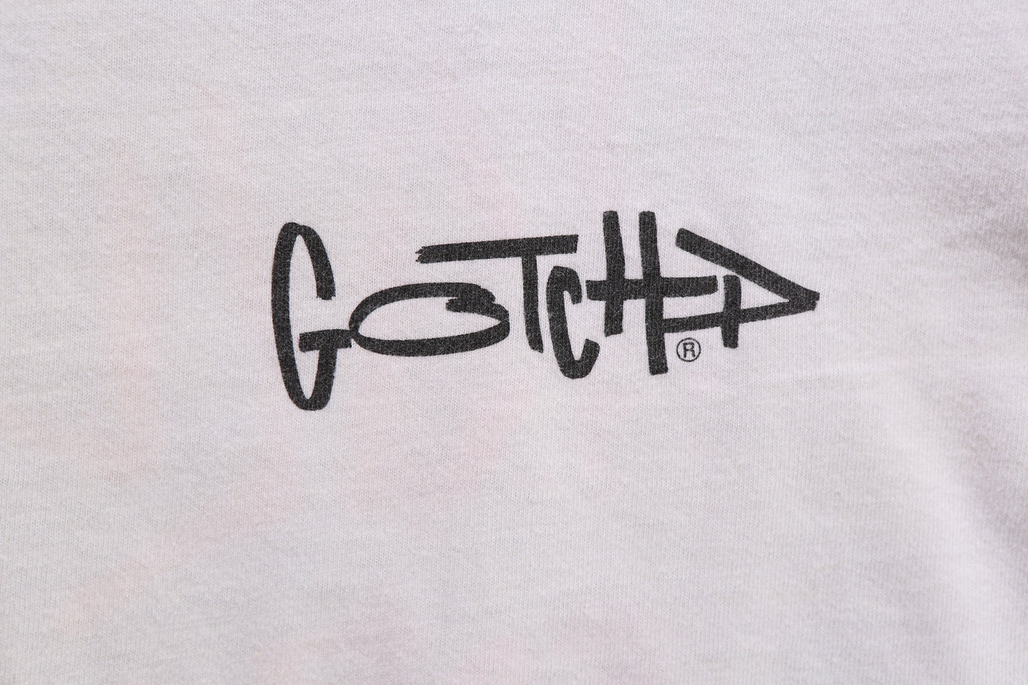 Vintage Gotcha Kill Boredom Ride Waves! White Graphic T-shirt