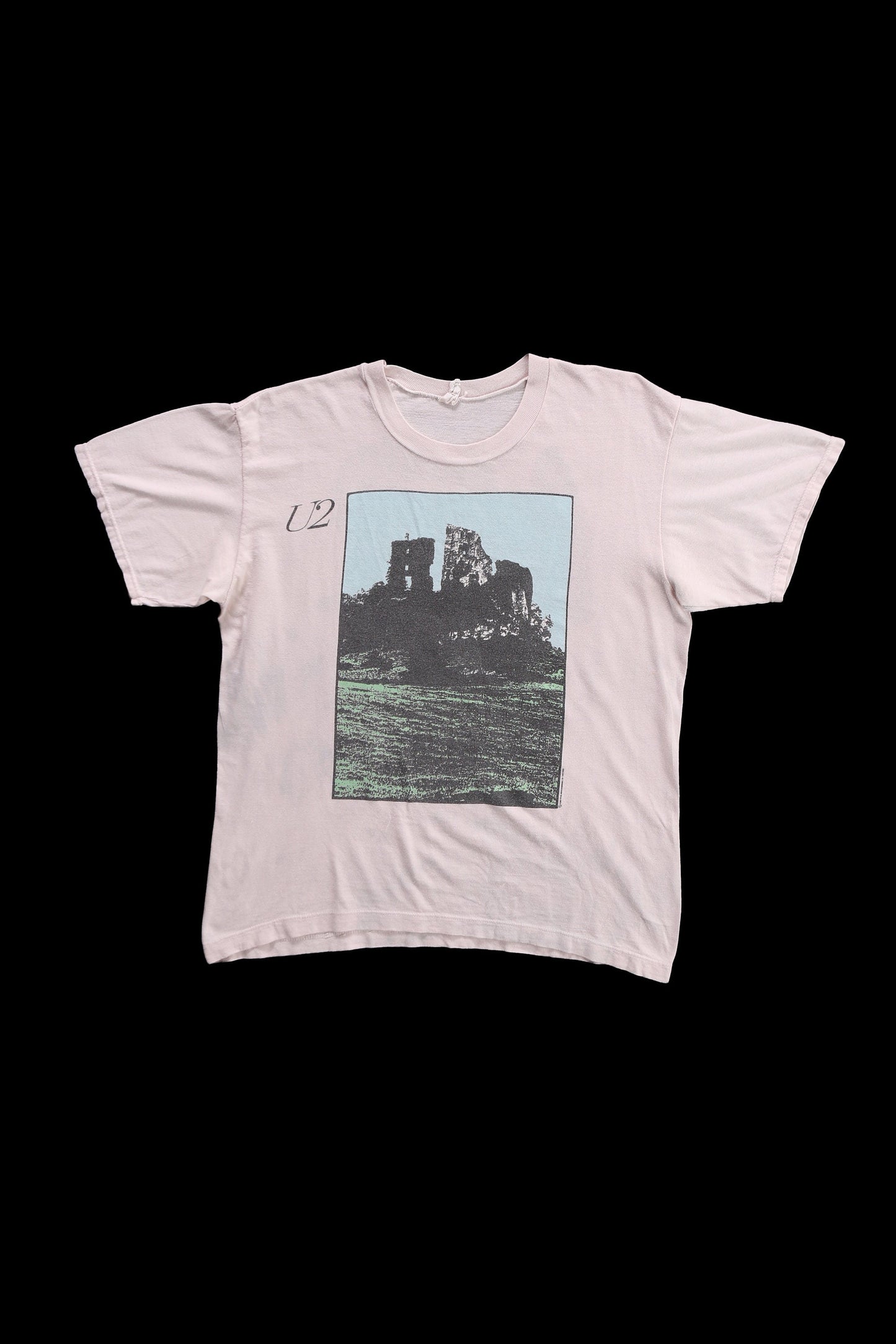 Vintage U2 The Longest Day Milton Keynes Bowl 22nd June 1985 White Graphic T-shirt