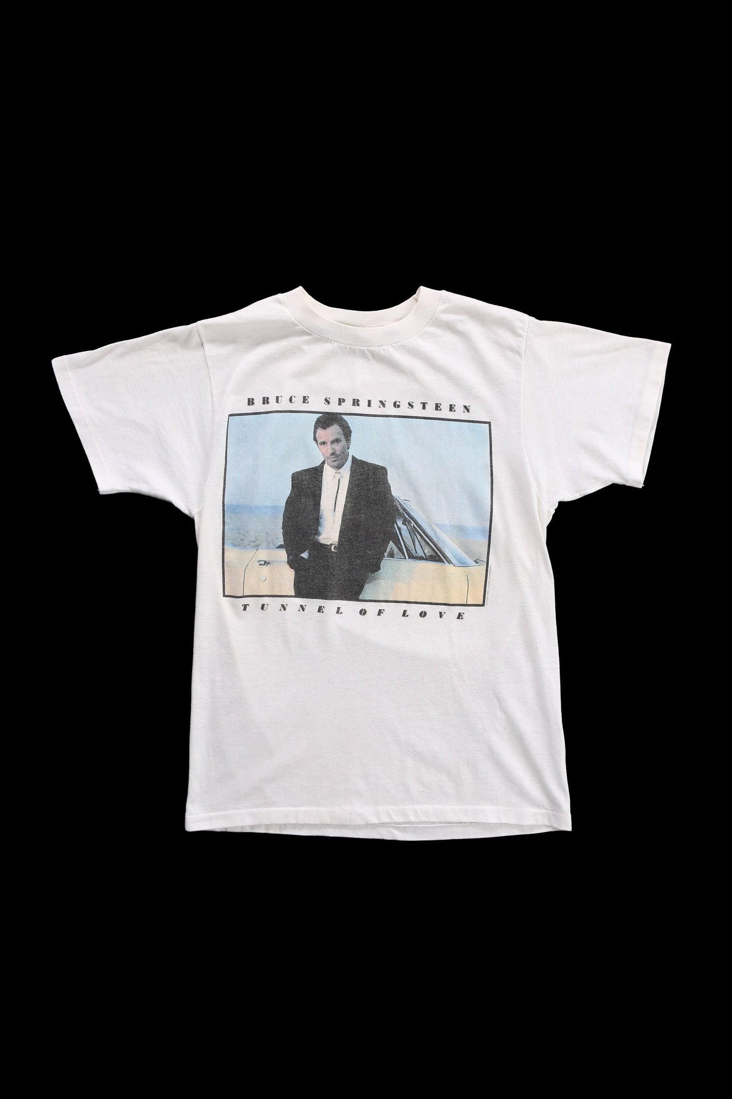 Bruce Springsteen Tunnel of Love Vintage White Graphic T-shirt