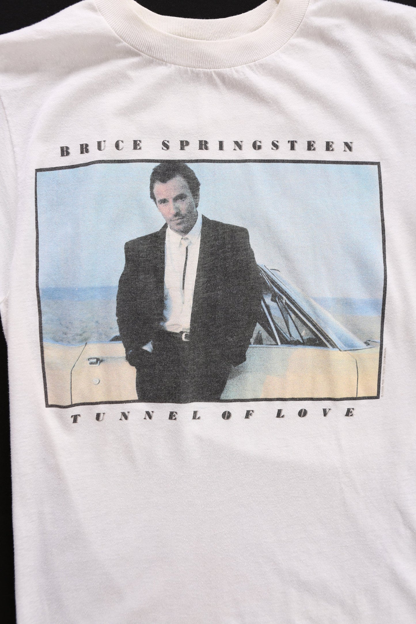 Bruce Springsteen Tunnel of Love Vintage White Graphic T-shirt