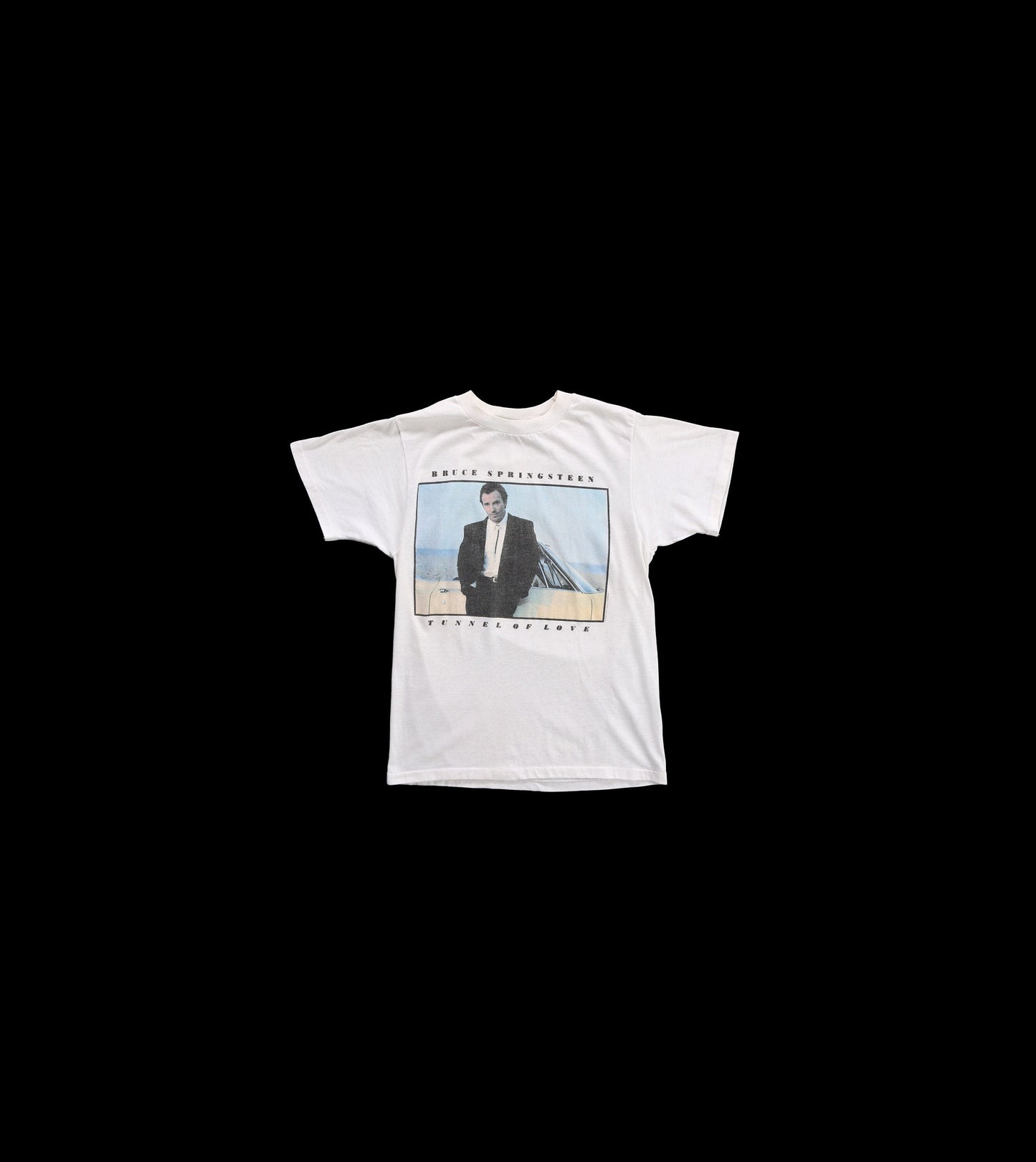 Bruce Springsteen Tunnel of Love Vintage White Graphic T-shirt