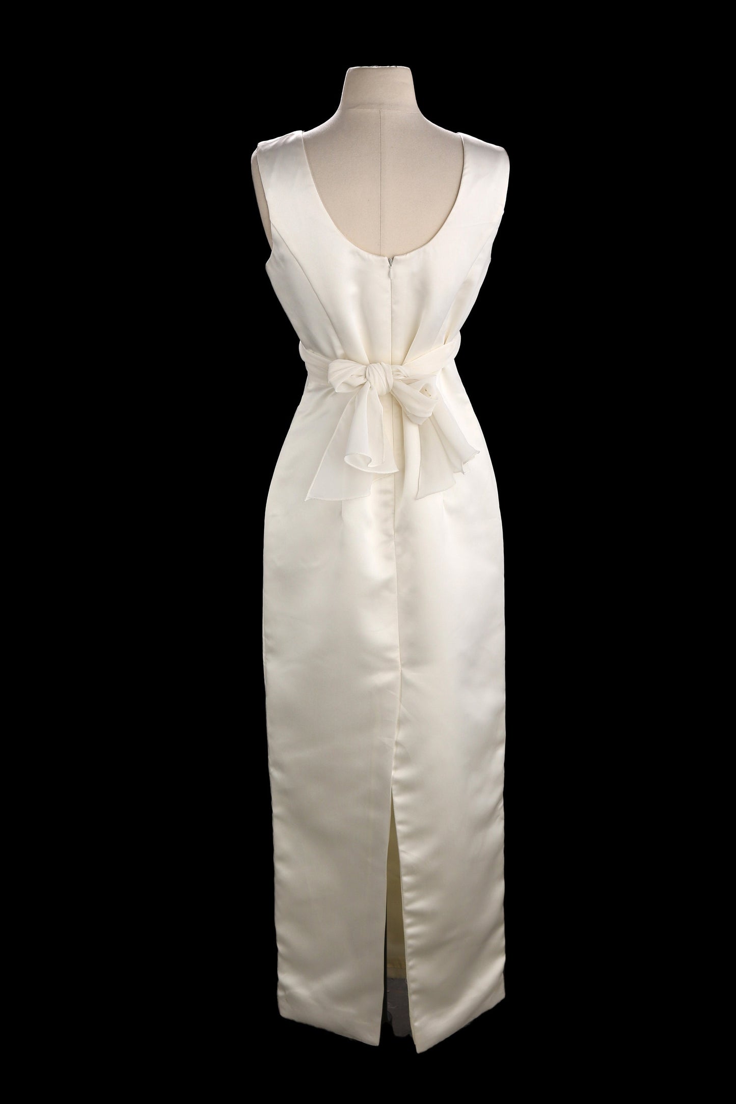 Vintage Women White Evening Dress by Scott McClintock / Made in USA / Size 8