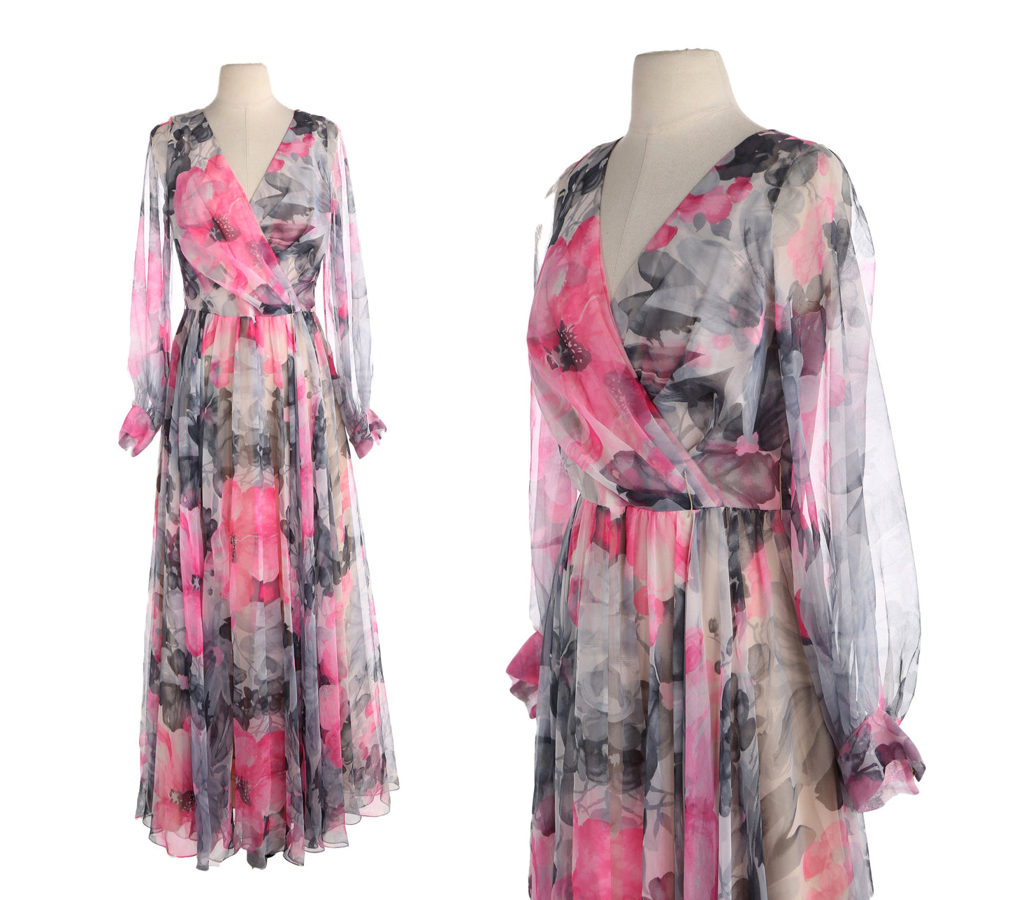 1970s Women Floral Print Casual Dress by Jack Bryan Designed by Dupuis