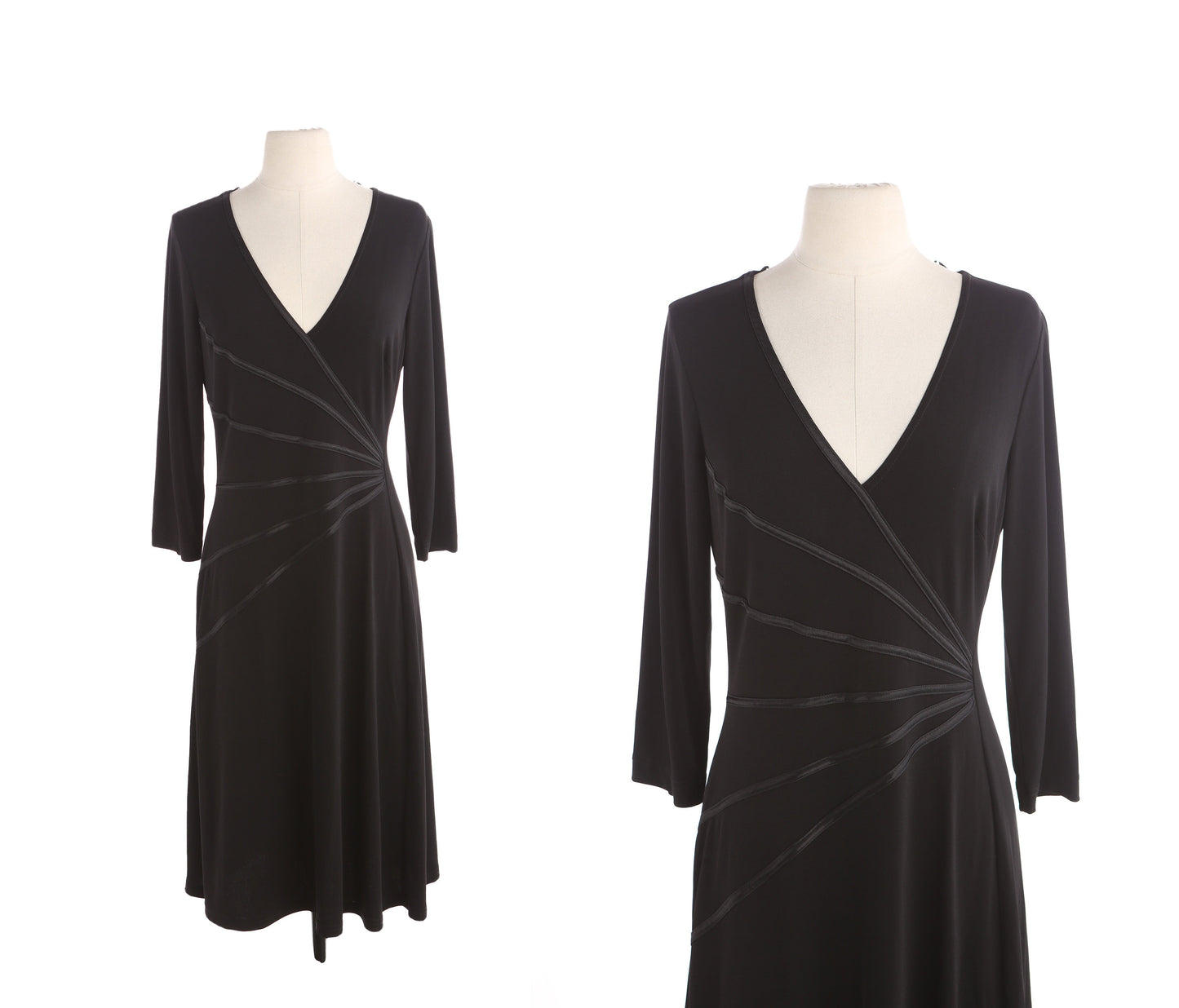 Vintage Women Black Velvet Slip Dress by Connected Apparel