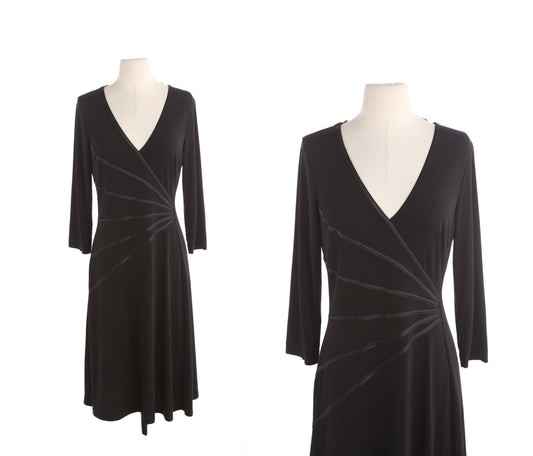 Vintage Women Black Velvet Slip Dress by Connected Apparel