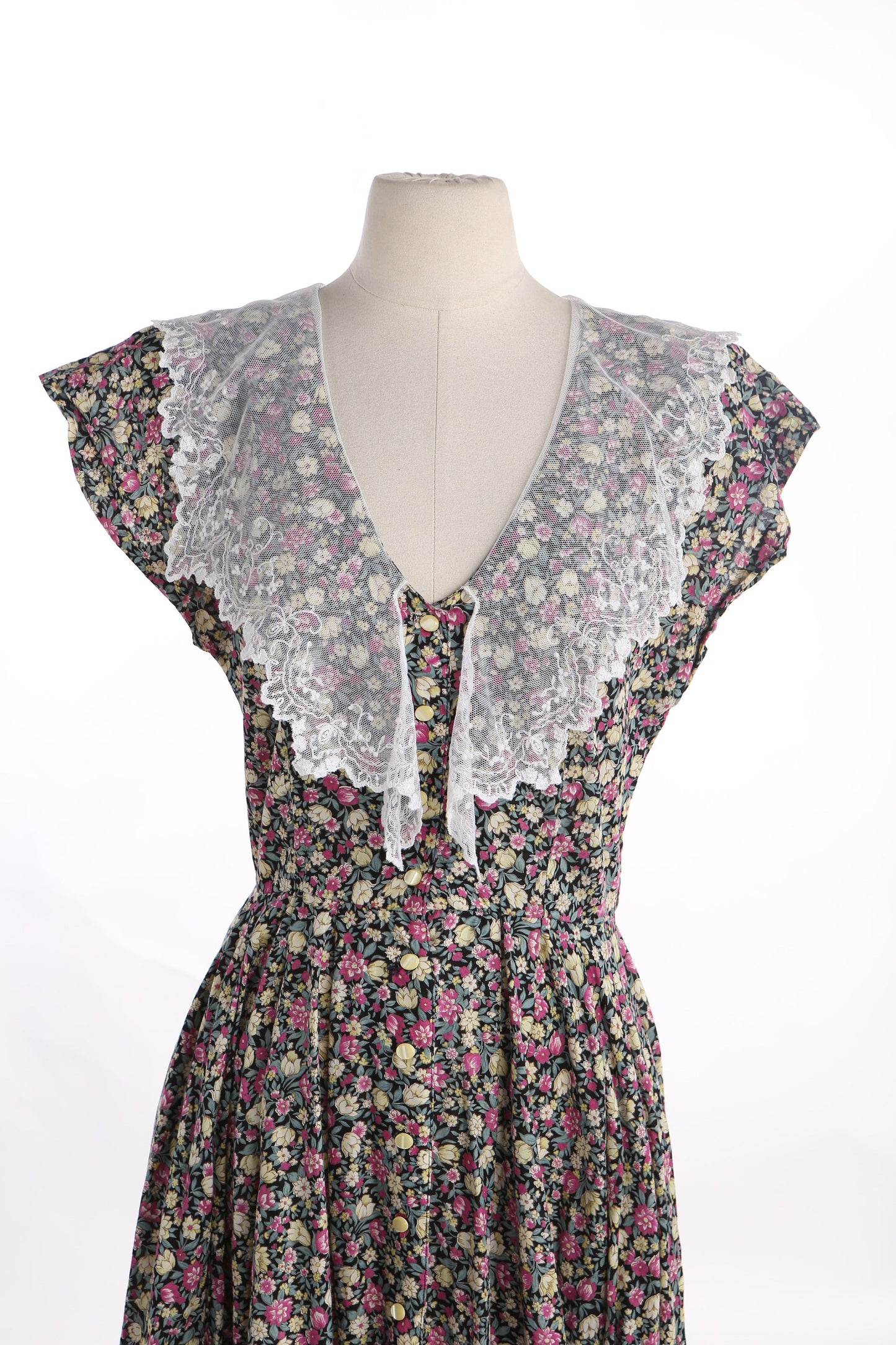 Vintage Women Floral Print Summer Dress
