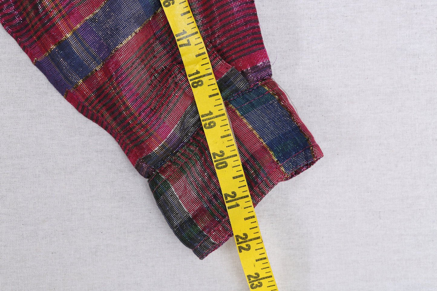 Vintage Women Pink Plaid Button Up Shirtdress / Made in India