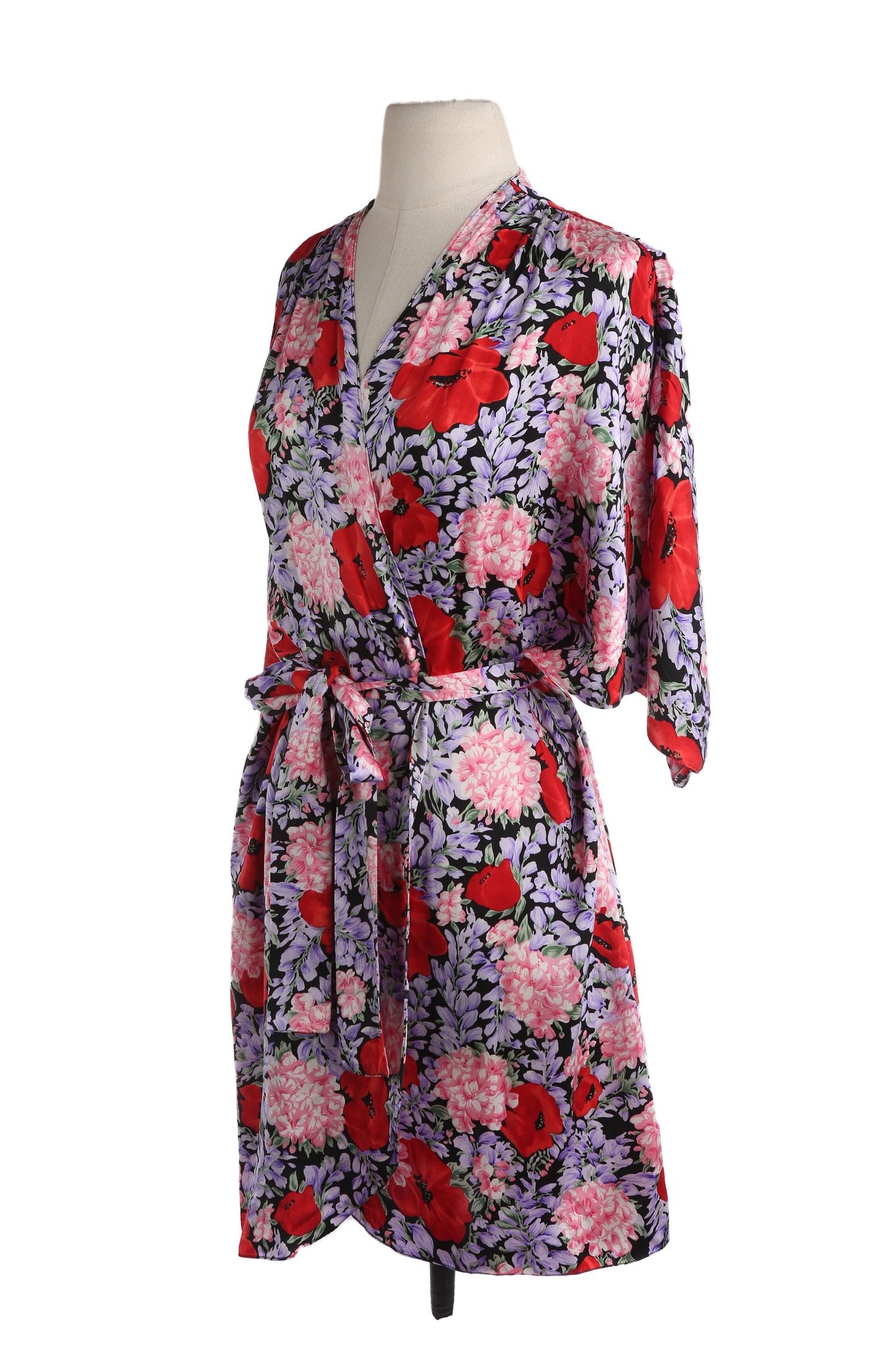 Women's Floral Print Nightgown Robe - Era 1990s