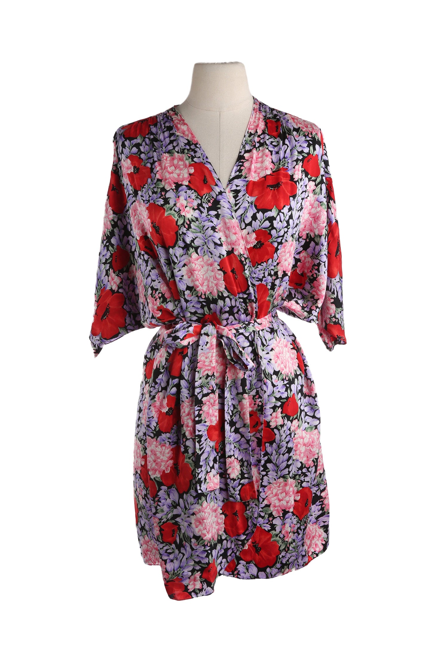 Women's Floral Print Nightgown Robe - Era 1990s