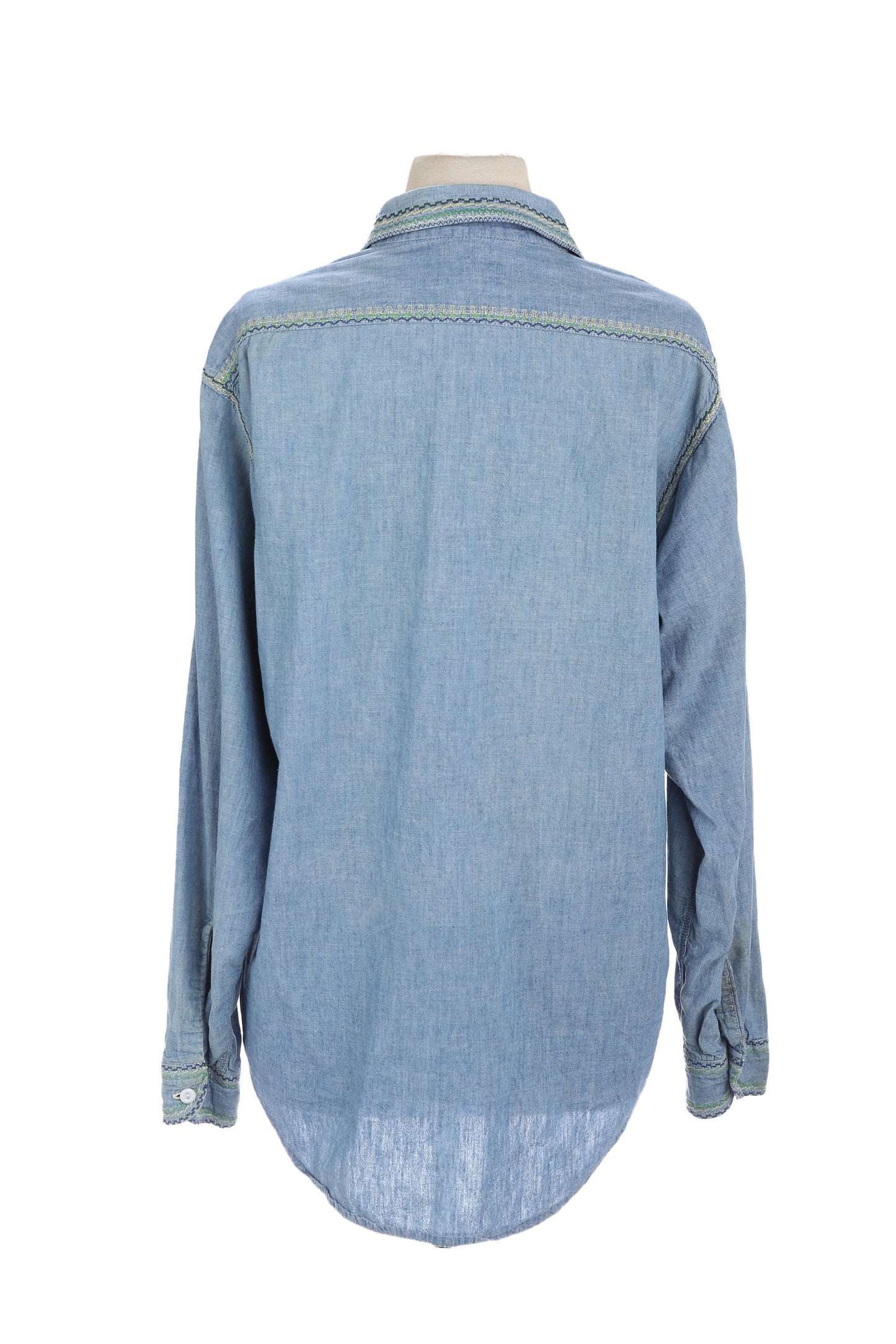 Vintage Men's Big Mac Blue Button Up Shirt