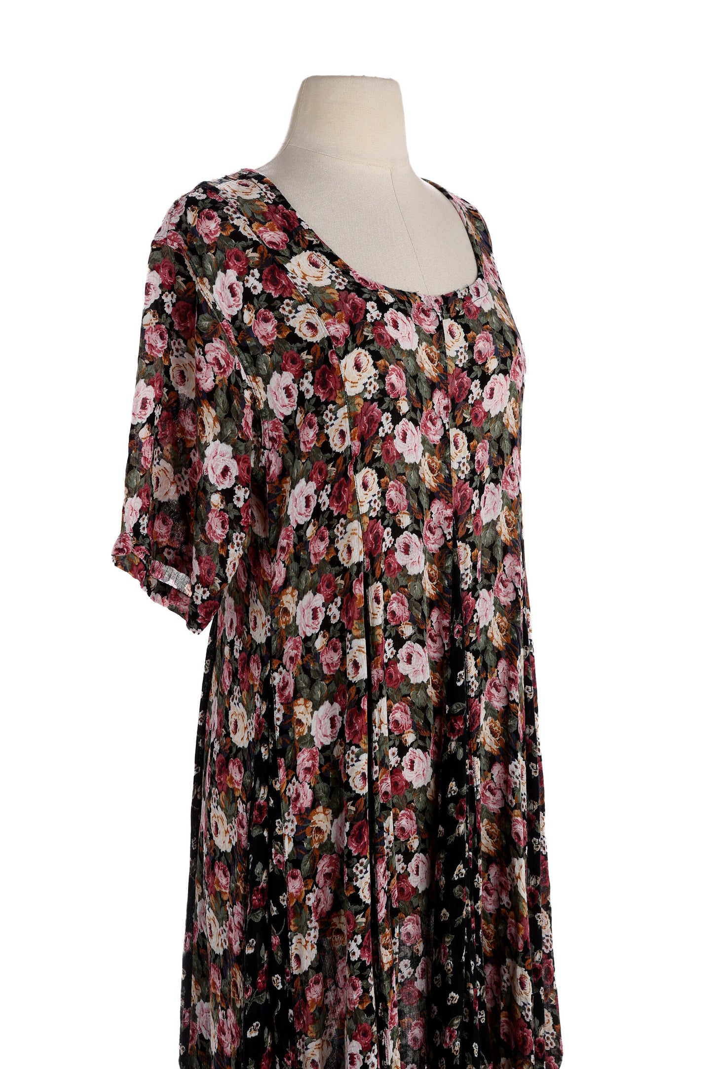 90s Women Floral Print Summer / Casual Dress