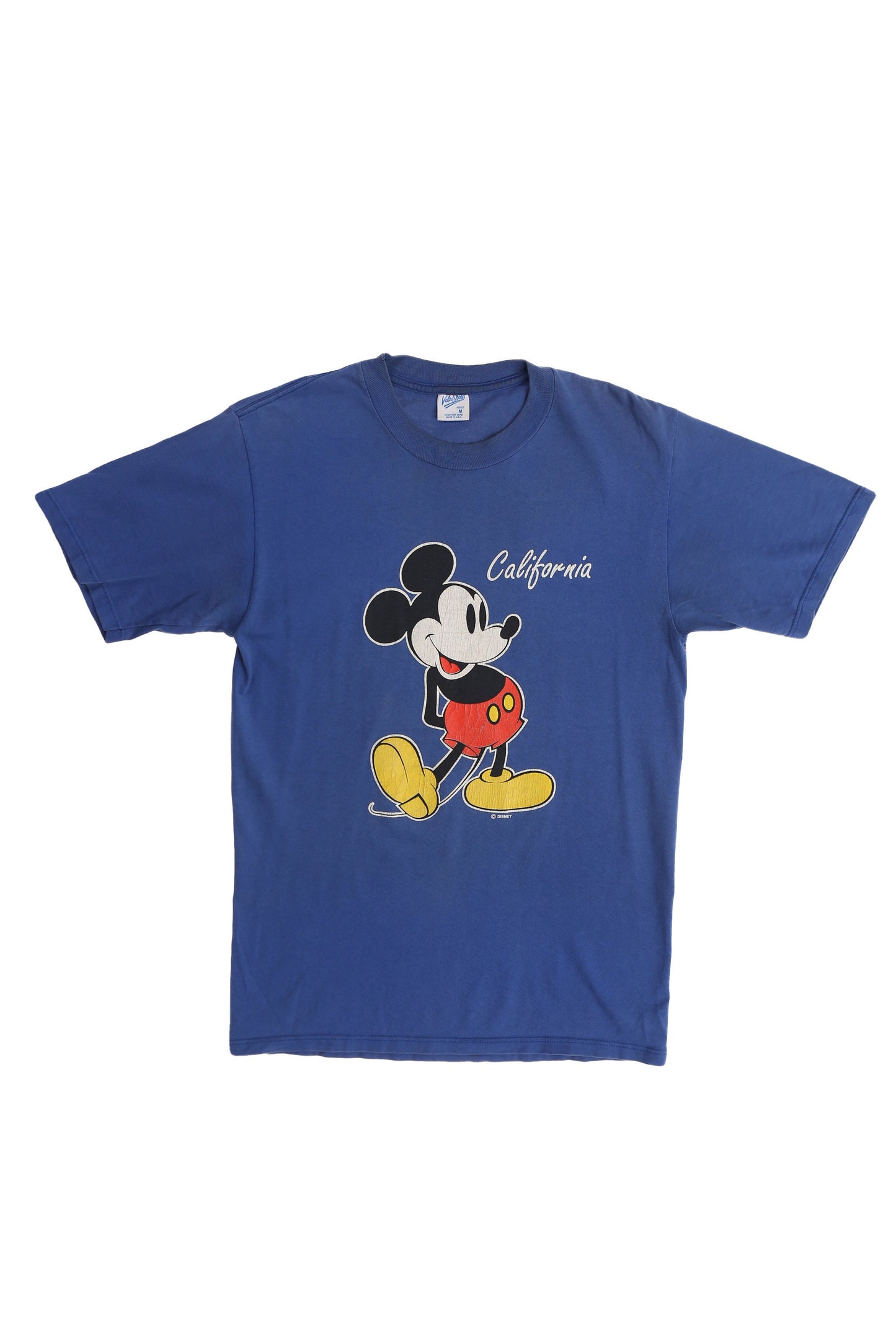 Vintage Mickey Mouse Blue Graphic T-shirt