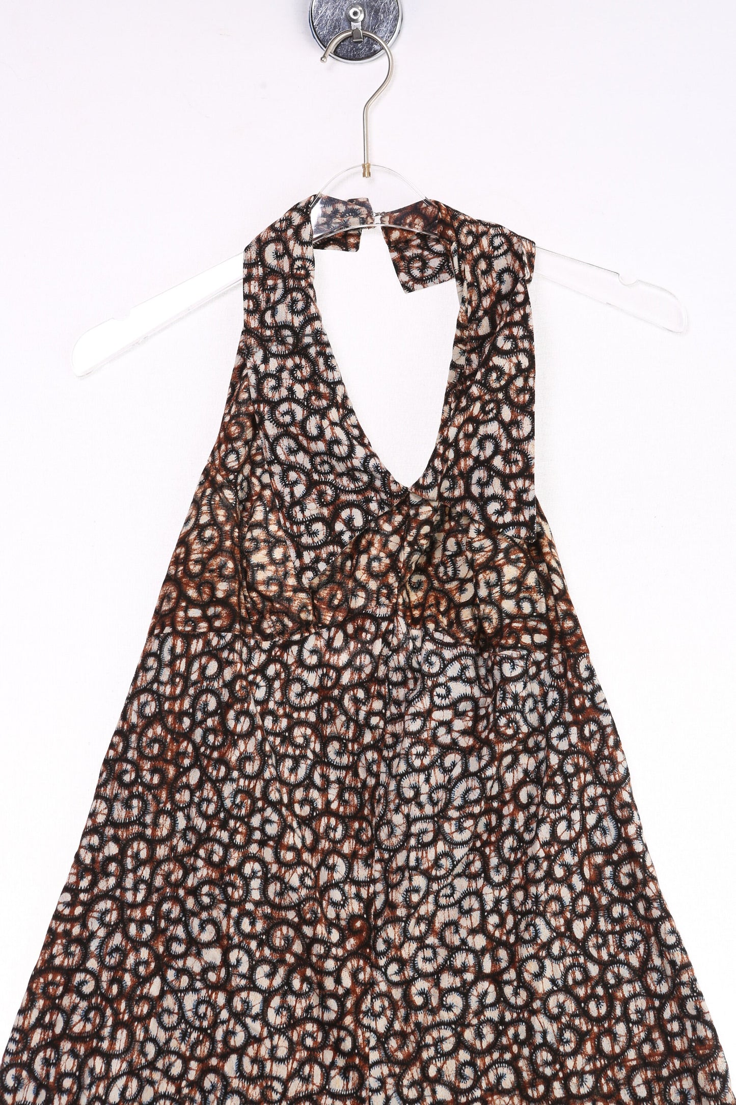 Vintage Halter 70s Cotton Jumpsuit