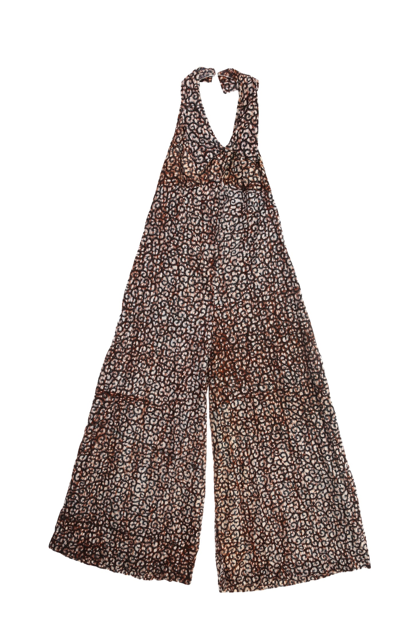 Vintage Halter 70s Cotton Jumpsuit