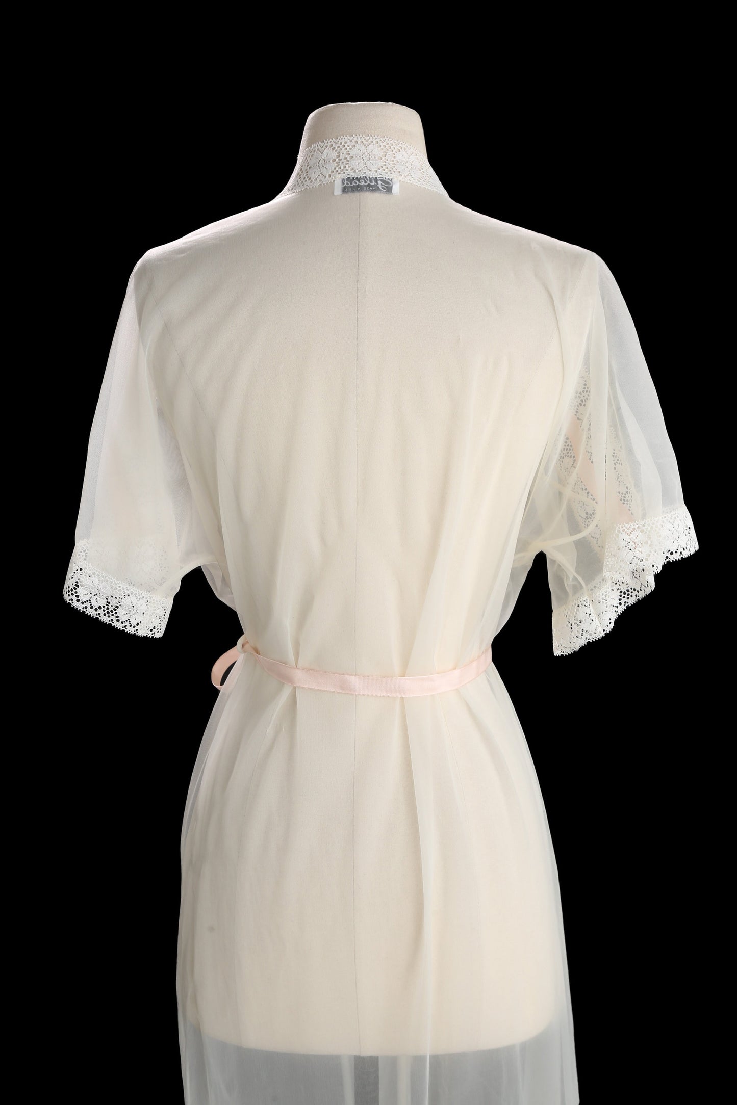 Vintage White Nightgown Polyester Robe