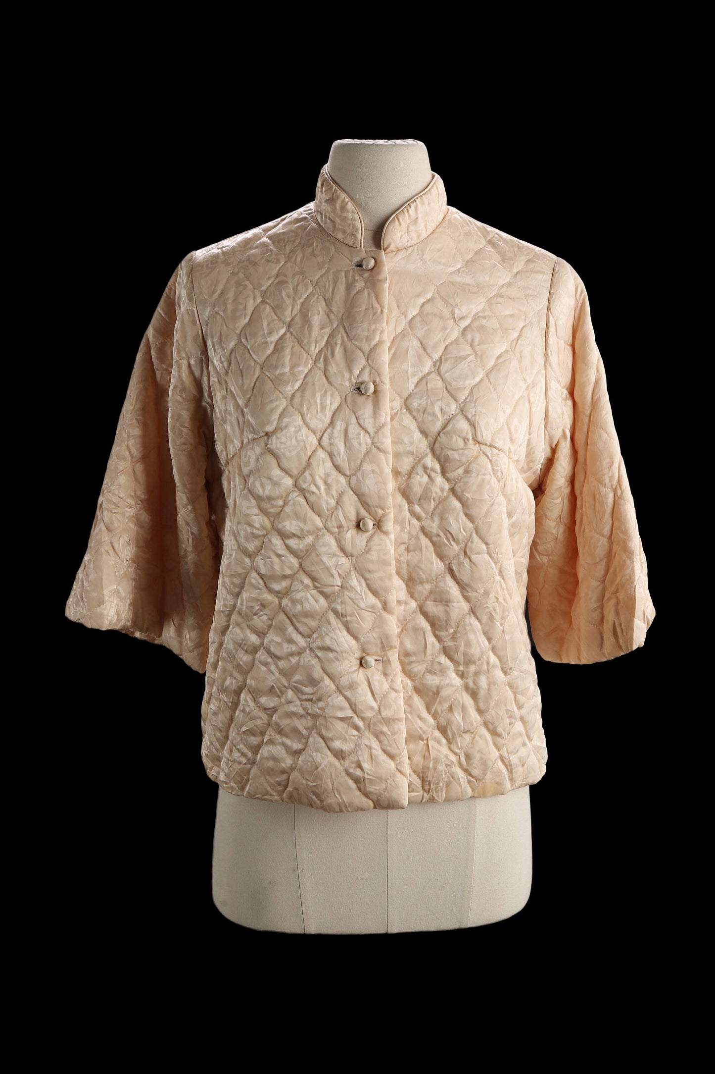 Vintage Women evening Beige Jacket / Estimated Era 1950s - 1960s by Ro-Vel Loungewear